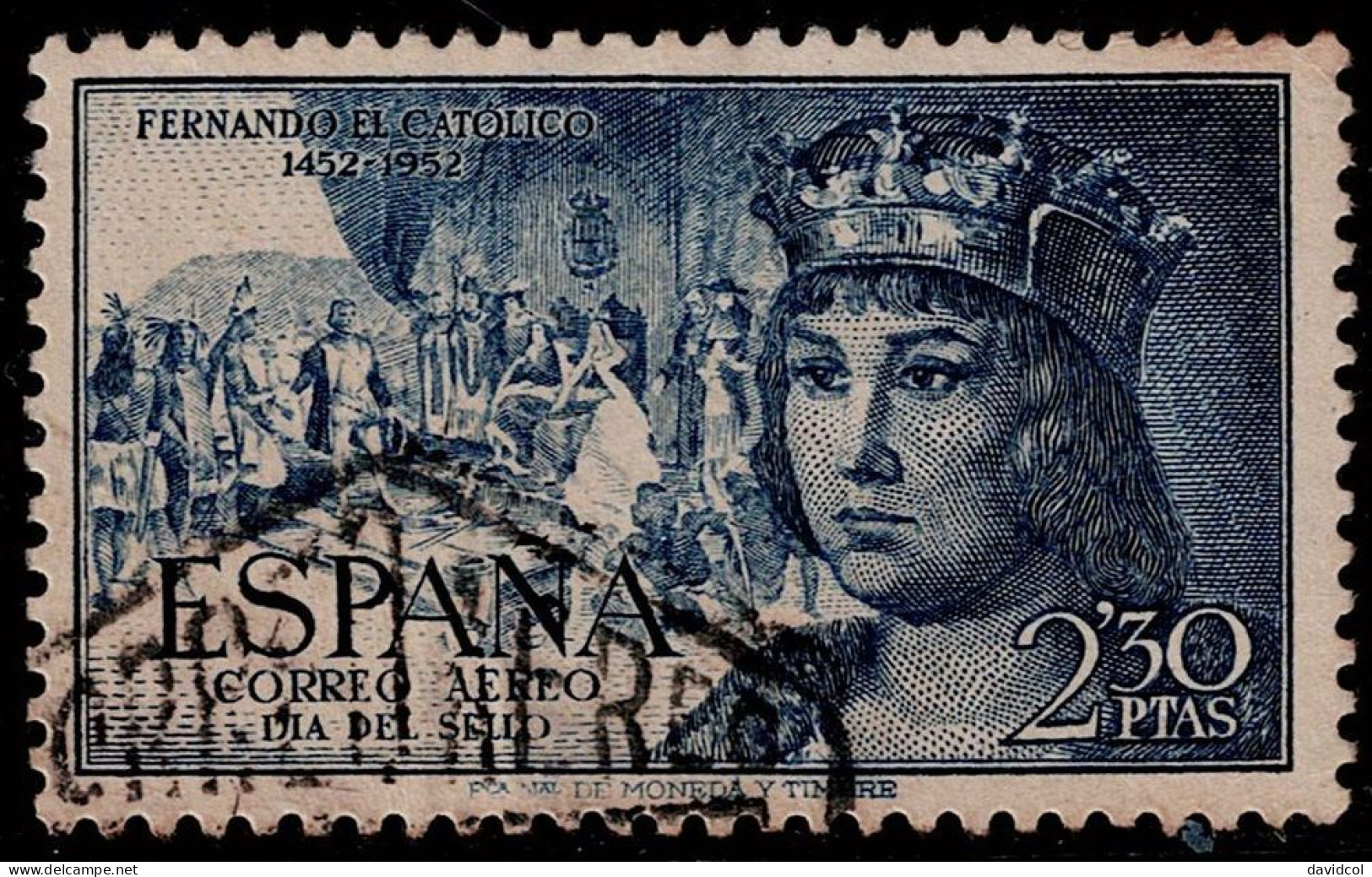 1561E- SPAIN - 1952 - SC#: C143 - USED - KING FERDINAND THE CATHOLIC - Oblitérés