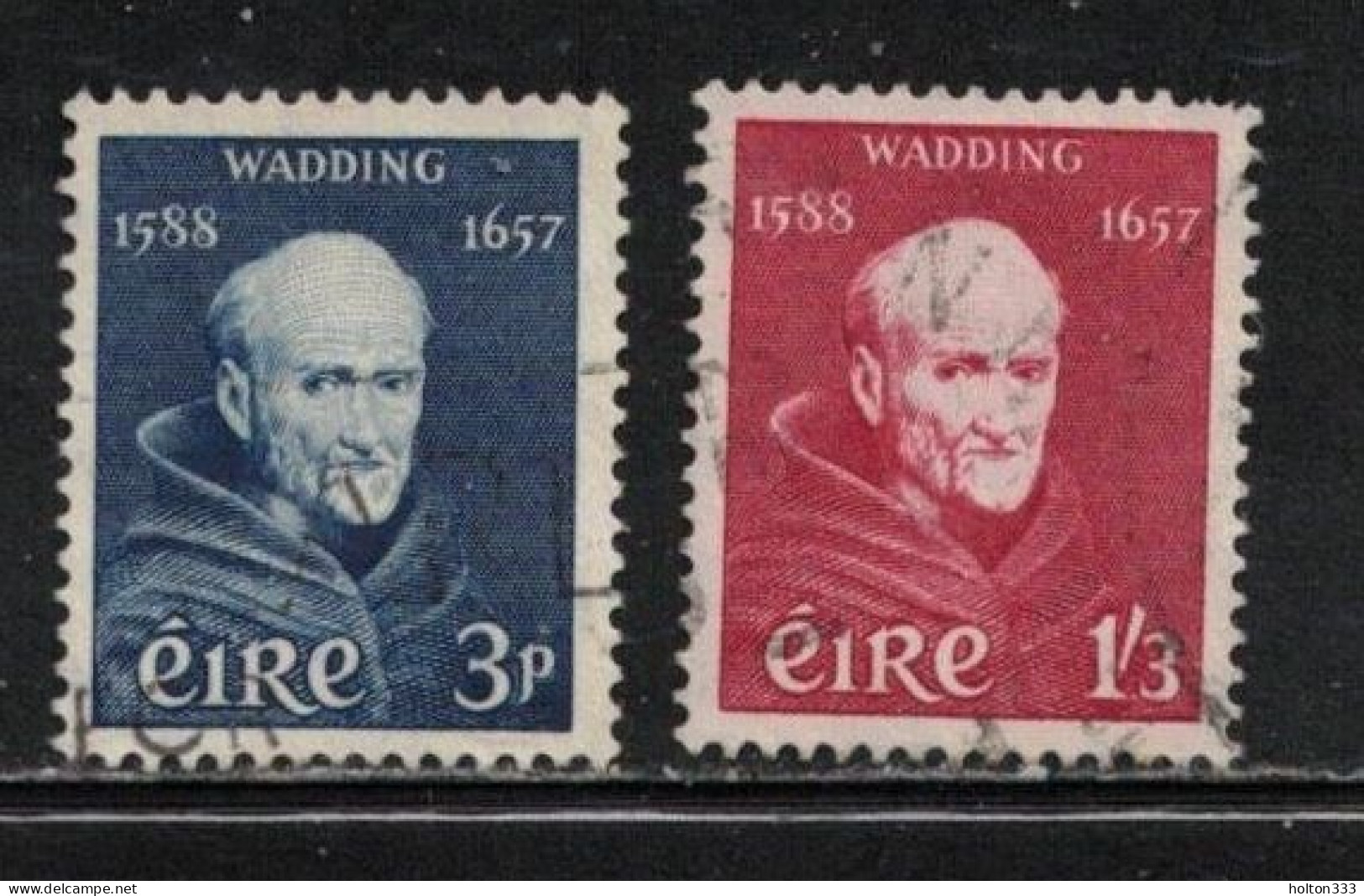IRELAND Scott # 163-4 Used - Father Luke Wadding - Used Stamps