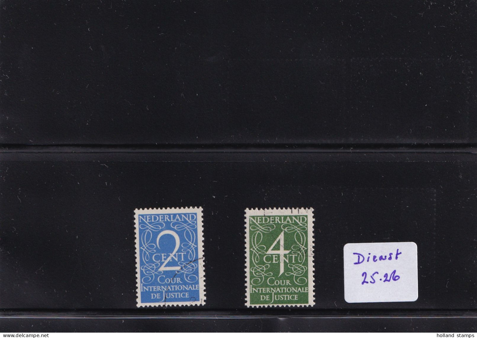 NVPH Nederland Netherlands Pays Bas Niederlande Holanda Cour De JUSTICE 25-26 Used Dienst Zegel Service Stamp Timbre - Servizio