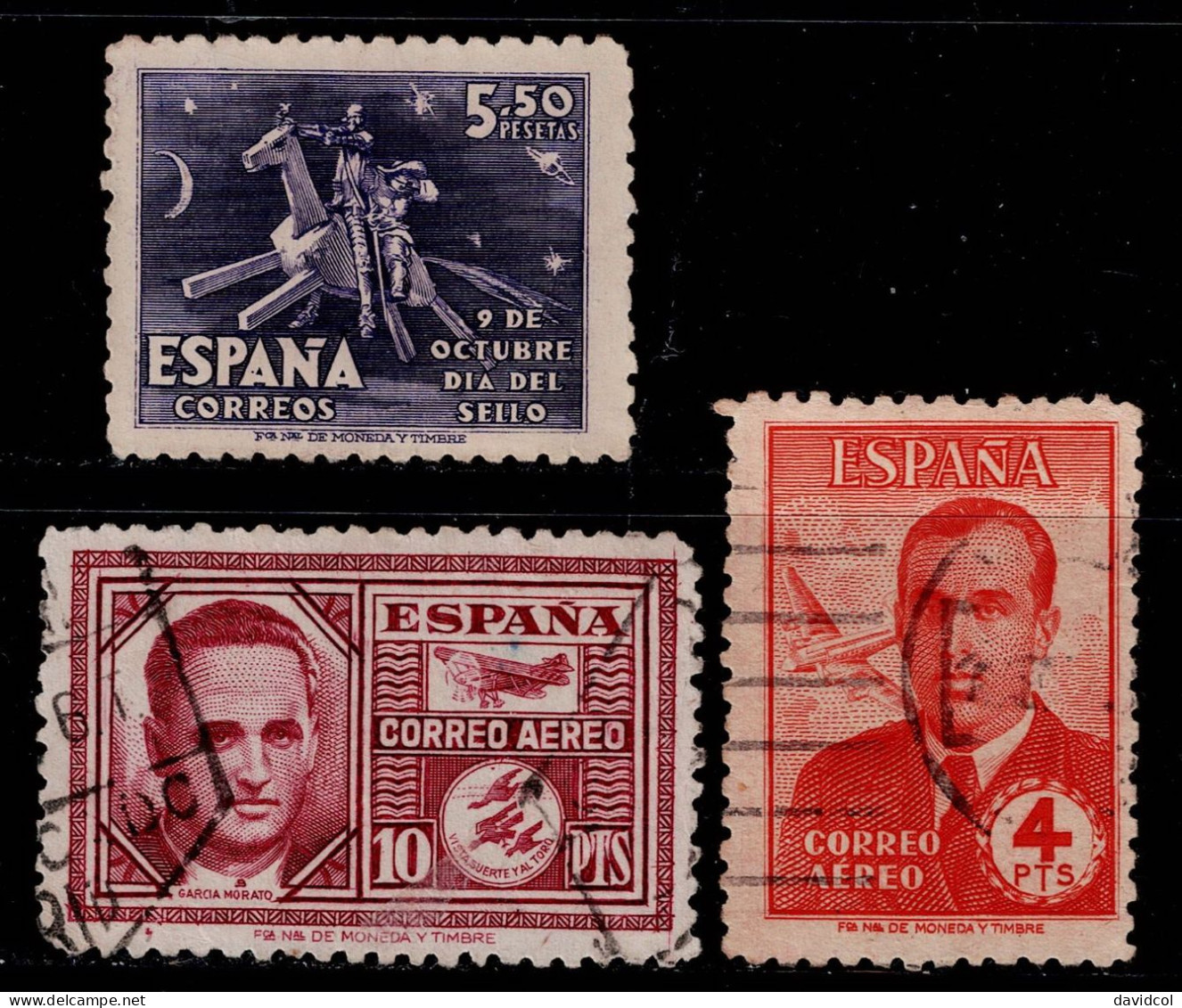 1714D- SPAIN - 1945-47 - SC#: C119 //C122 - MNG/USED - - Used Stamps