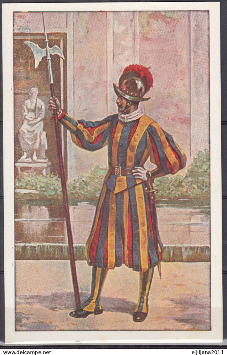 CITTÀ Del VATICANO ⁕ La Guardia Pontificia Gendarme ,Swiss Guard ⁕ 12 Cartoline Artistiche, Booklet / Folder N.4394 1/12 - Vatican