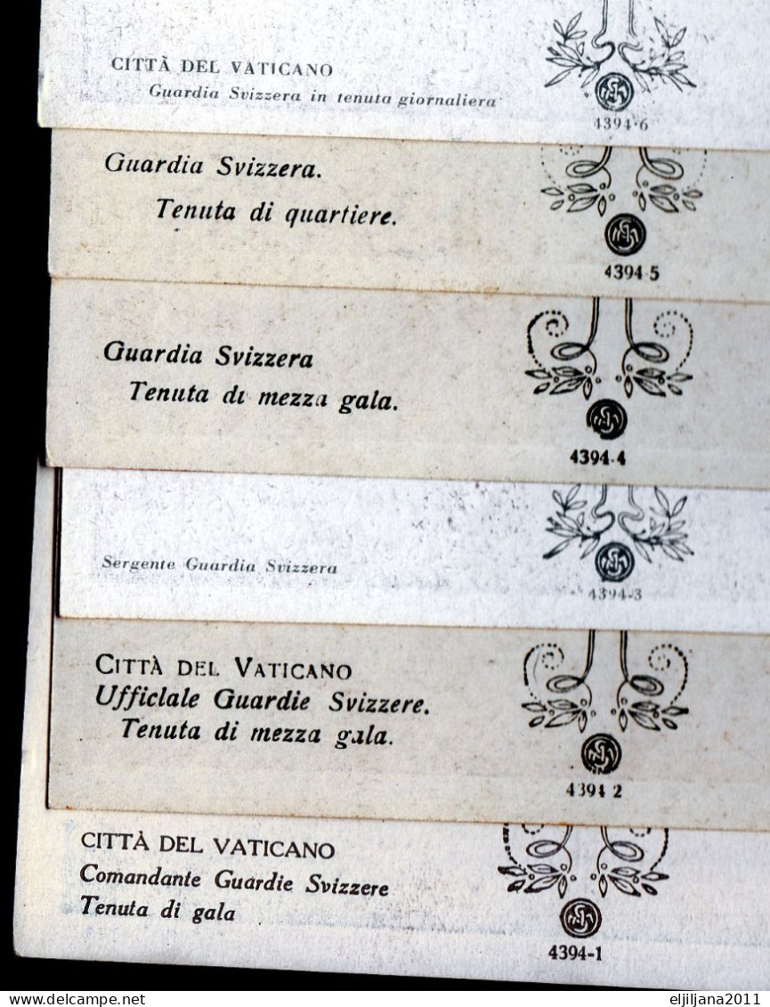 CITTÀ del VATICANO ⁕ La Guardia Pontificia Gendarme ,Swiss Guard ⁕ 12 cartoline Artistiche, Booklet / Folder N.4394 1/12