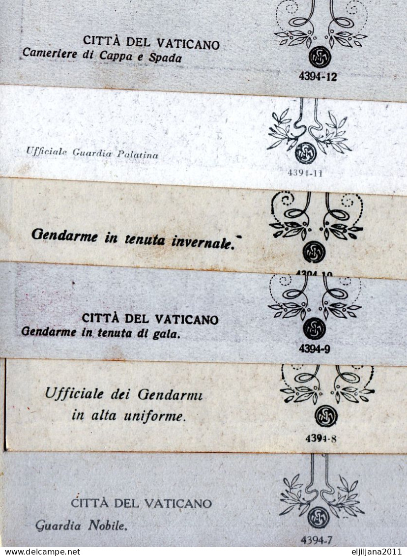 CITTÀ del VATICANO ⁕ La Guardia Pontificia Gendarme ,Swiss Guard ⁕ 12 cartoline Artistiche, Booklet / Folder N.4394 1/12
