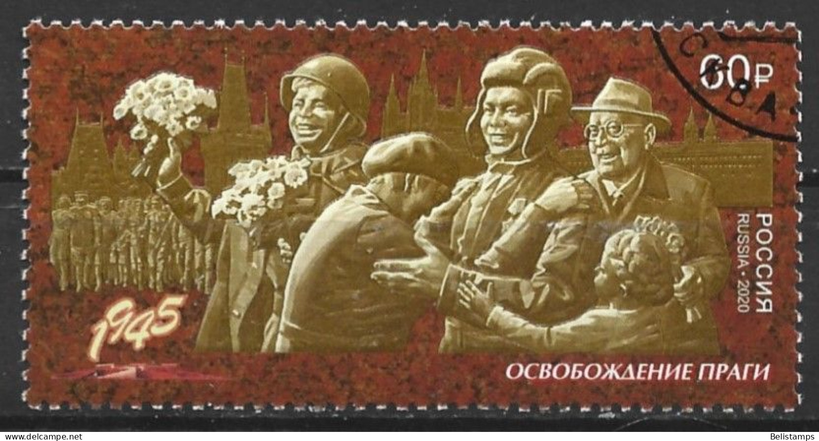 Russia 2020. Scott #8149 (U) Prague Offensive, 75th Anniv.  *Complete Issue* - Oblitérés