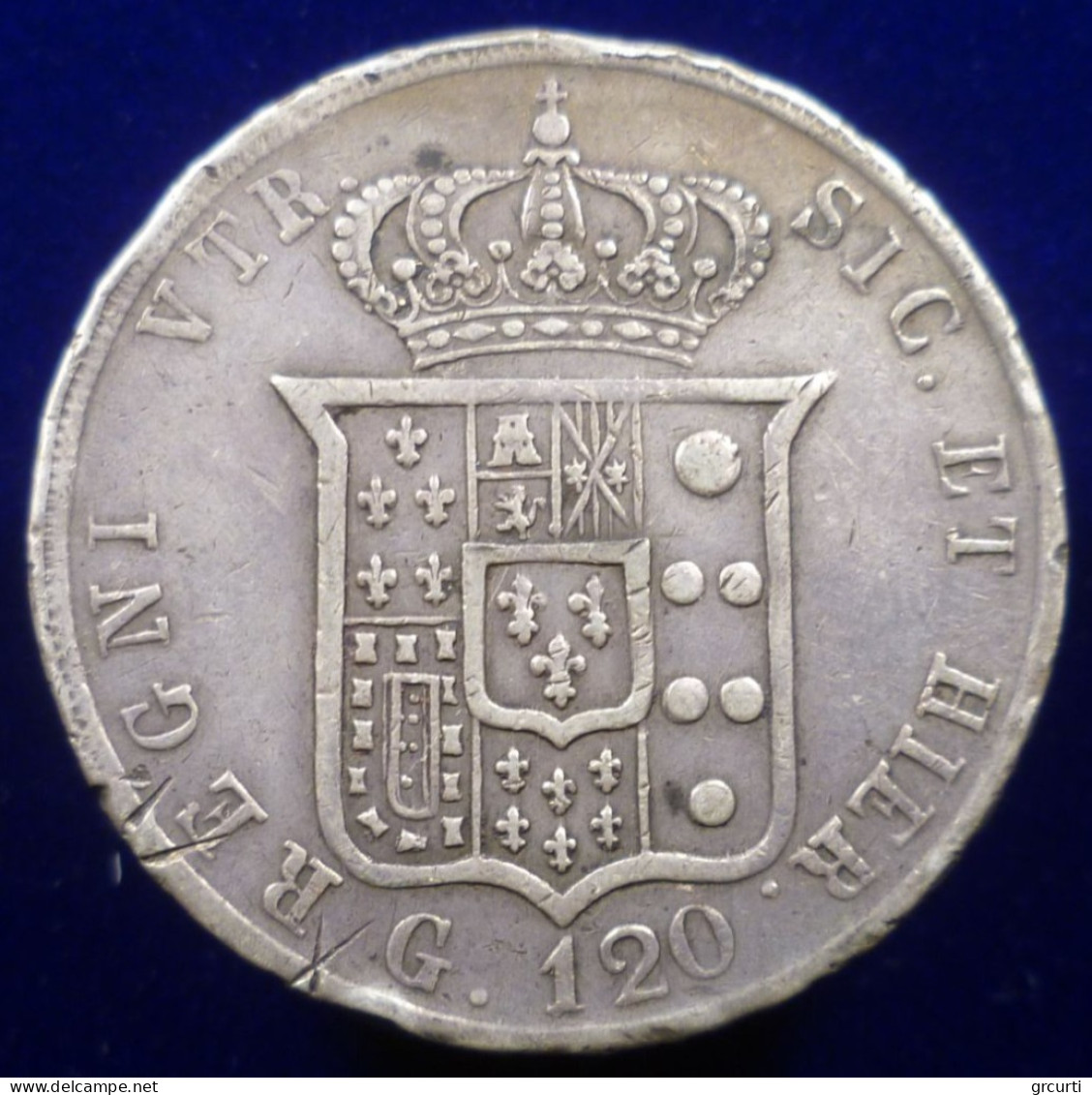 Italia - Regno Delle Due Sicilie -  Piastra Da 120 Grana 1856 - Ferdinando II (1830-1859) - Gig. 87 - Two Sicilia