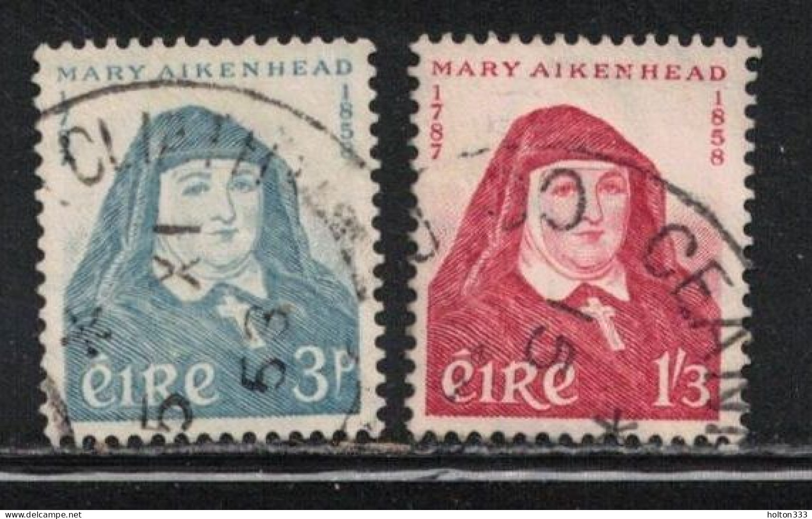 IRELAND Scott # 167-8 Used - Mother Mary Aikenhead B - Usados