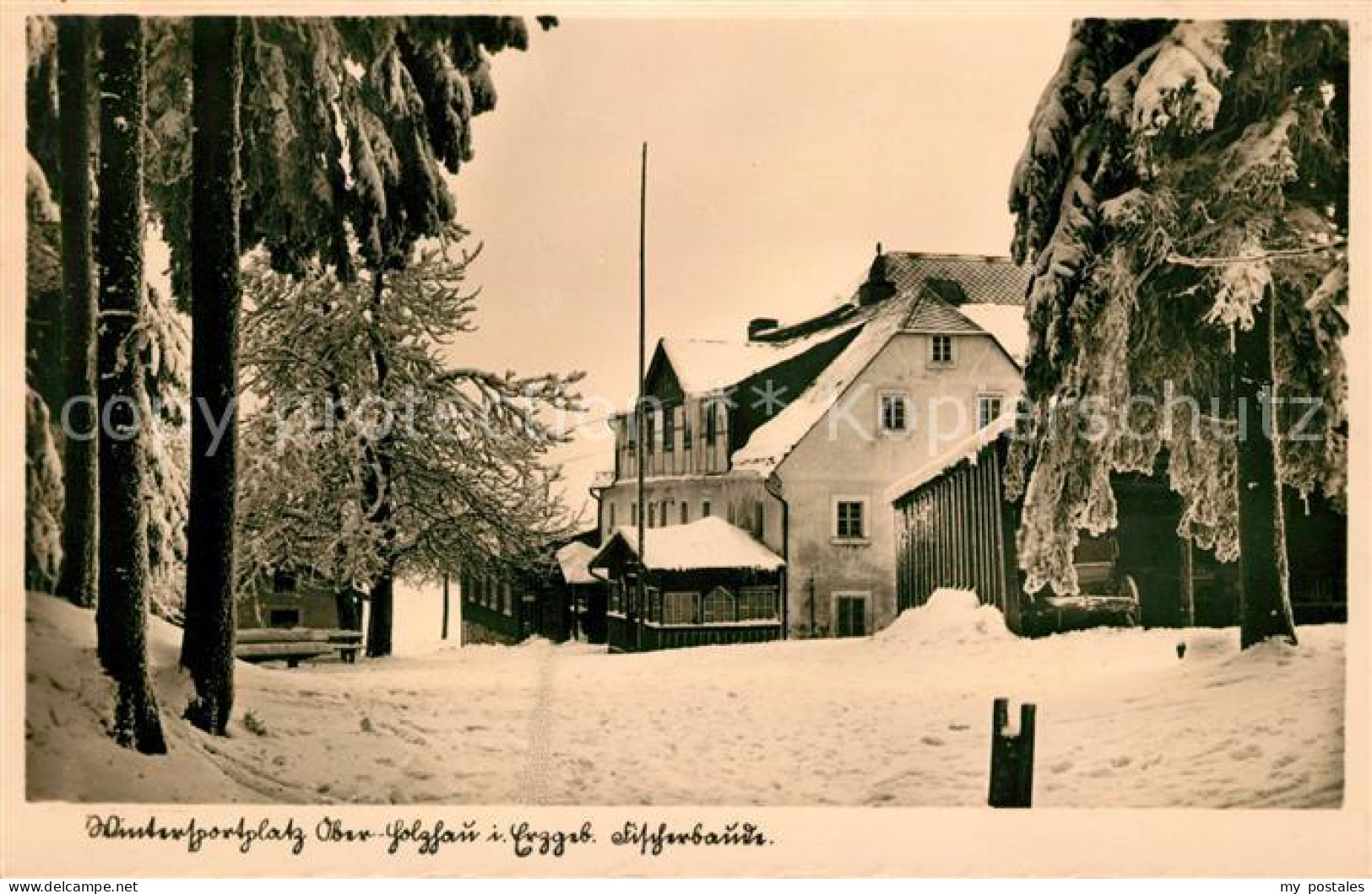 43020721 Oberholzhau Fischerbaude Wintersportplatz Holzhau - Rechenberg-Bienenmühle