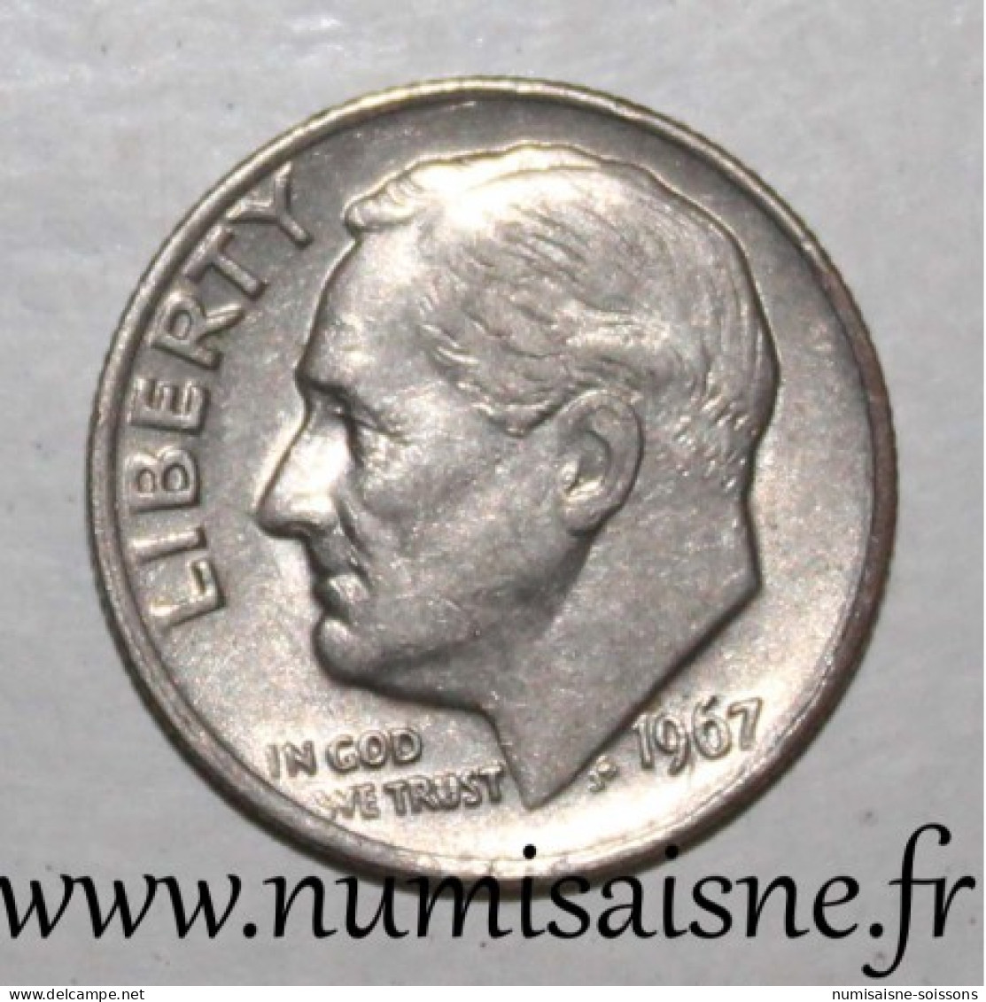 ETATS UNIS - KM 195a - 1 DIME 1967 - FRANKLIN ROOSEVELT - TTB - 1946-...: Roosevelt