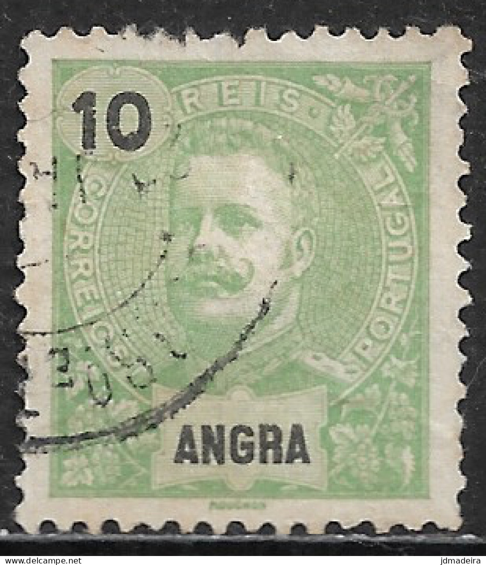 Angra – 1897 King Carlos 10 Réis Used Stamp - Angra