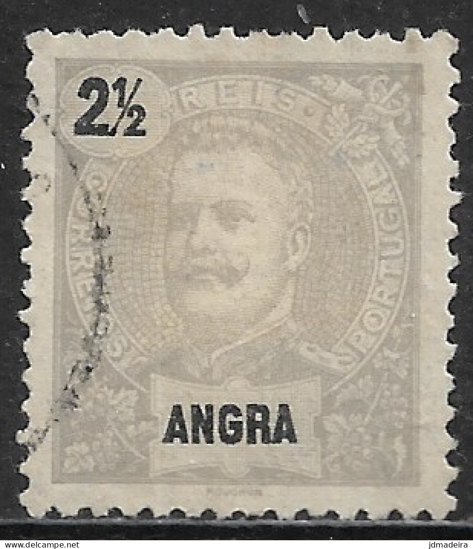 Angra – 1897 King Carlos 2 1/2 Réis Used Stamp - Angra