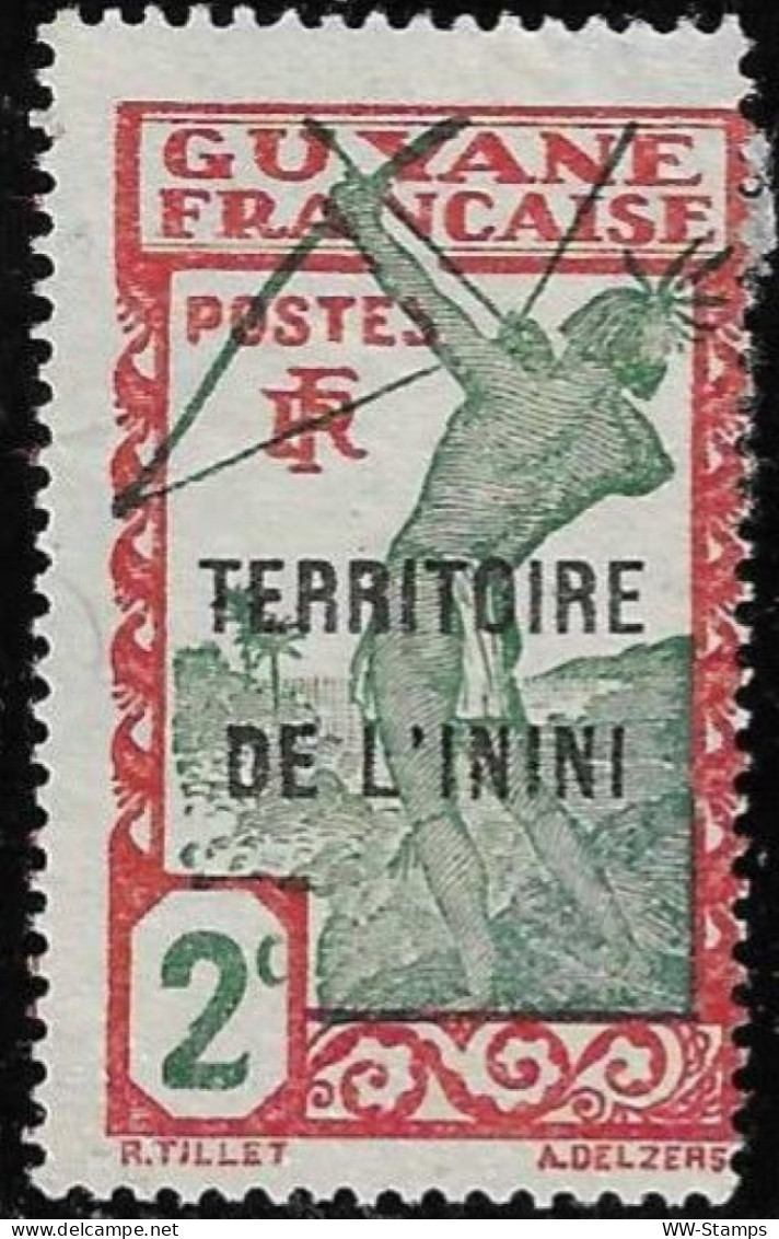 Inini 1932 - 1940 Mint Stamp French Guyane Overprinted TERRITORIE DE L'ININI 2C [WLT1648] - Ongebruikt