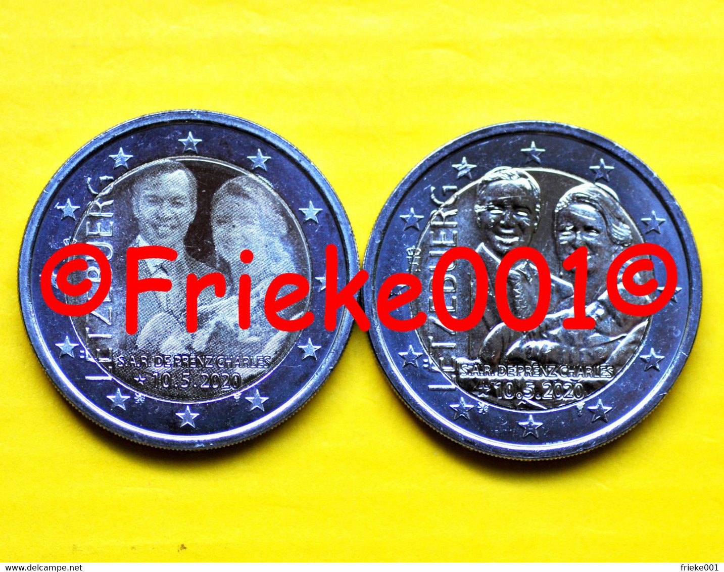 Luxemburg - Luxembourg - 2x 2 Euro 2020 Comm.(Geboorte Prins Karel).(Relief En Foto) - Luxemburg