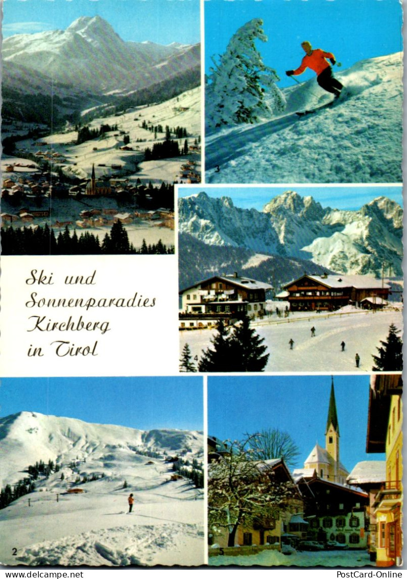 47561 - Tirol - Kirchberg , Geg. Rettenstein , Blick V. Hahnenkamm Auf Streitecklift , Hotel Hochbrunn - Gelaufen 1982 - Kirchberg