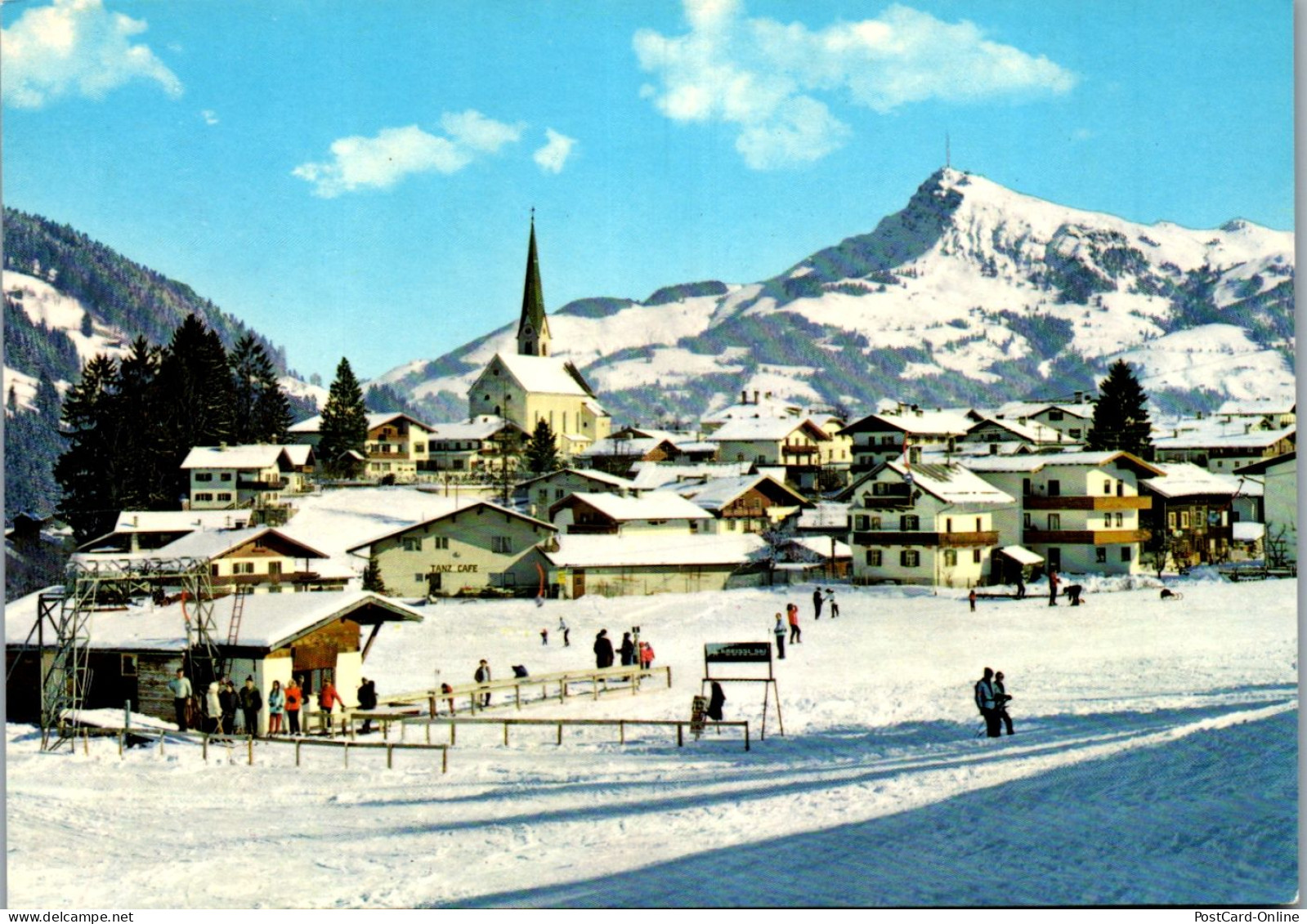 47560 - Tirol - Kirchberg , Skiübungswiese Mit Kitzbüheler Horn - Gelaufen 1984 - Kirchberg