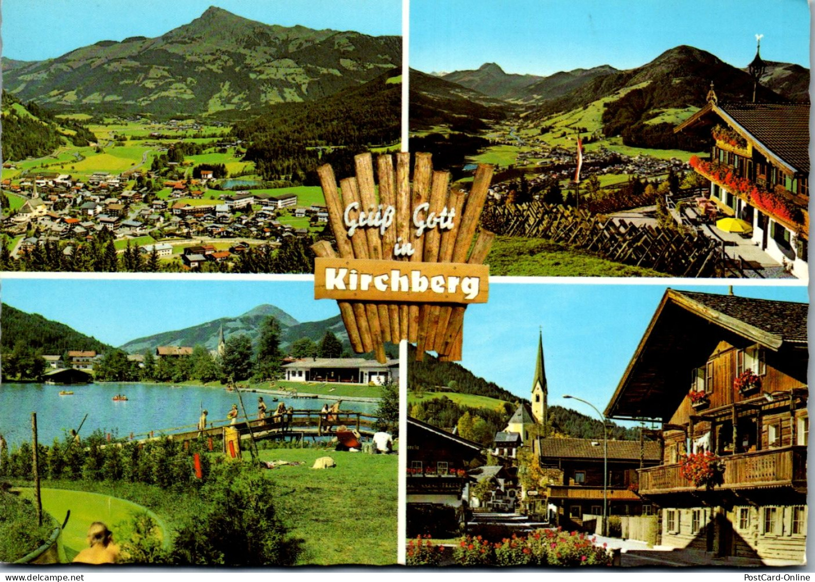 47559 - Tirol - Kirchberg , Kitzbüheler Horn , Rettenstein , Badesee Geg. Hohe Salve , Straßenbild - Gelaufen 1981 - Kirchberg