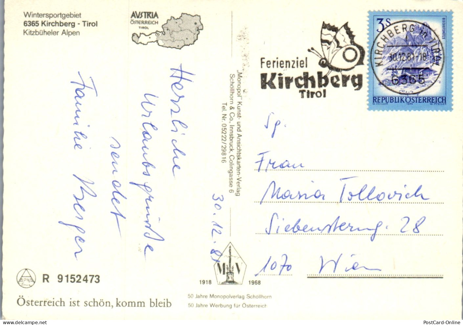47556 - Tirol - Kirchberg , Kitzbüheler Alpen , Mehrbildkarte - Gelaufen 1981 - Kirchberg