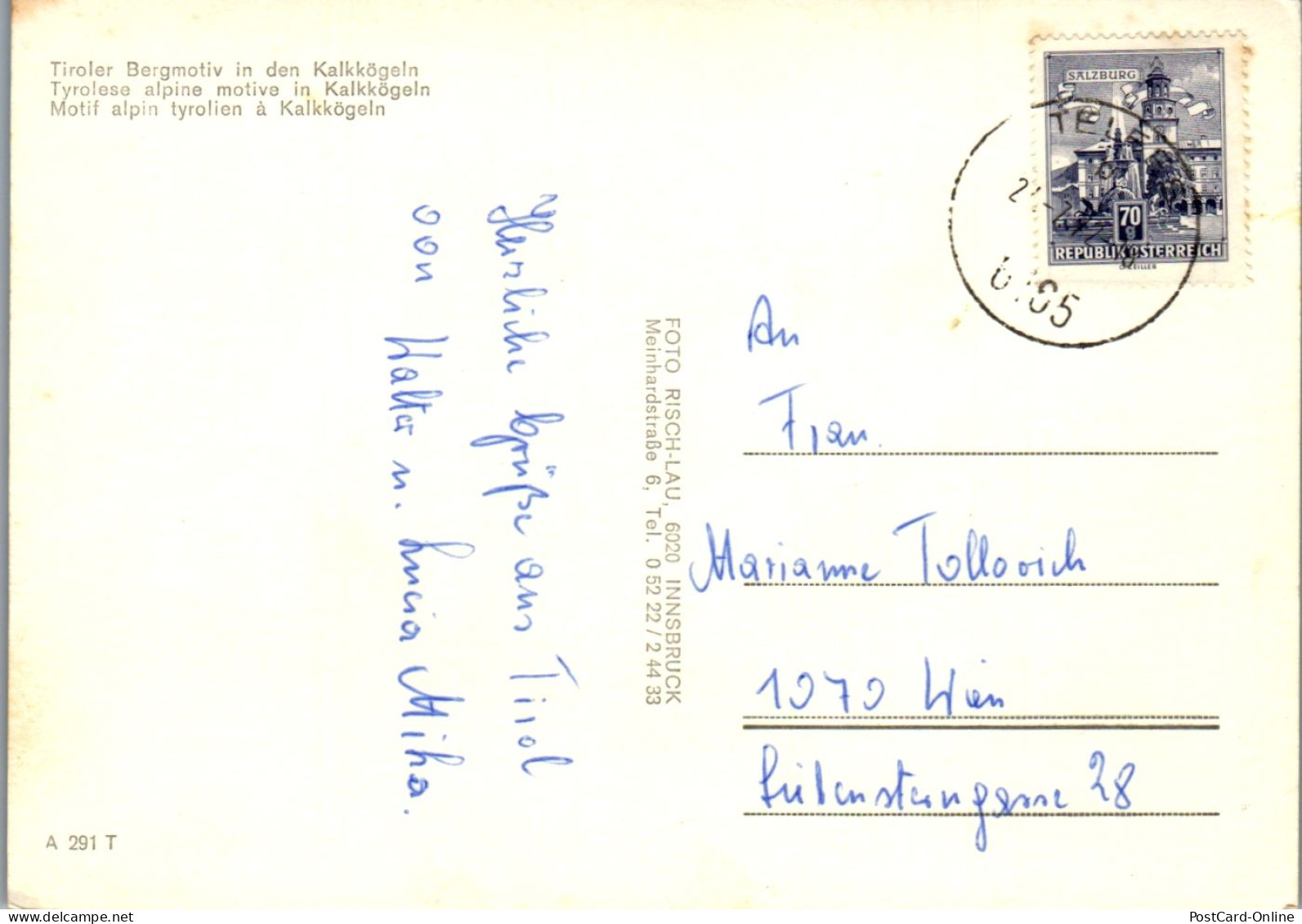 47477 - Tirol - Telfs , Bergmotiv In Den Kalkkögeln , Kalkkögel - Gelaufen 1972 - Telfs