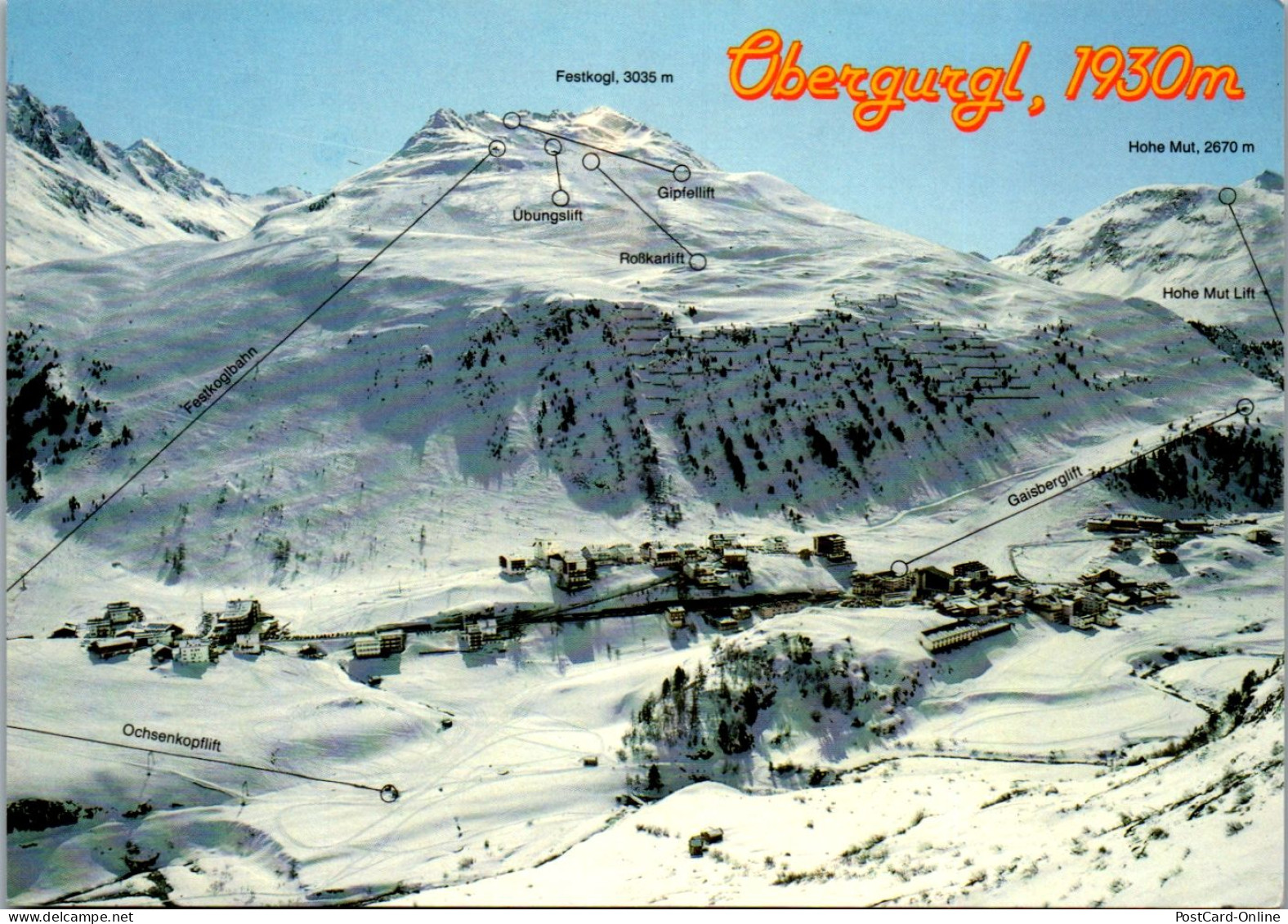 47458 - Tirol - Obergurgl , Skigebiet Festkogl , Ötztal - Gelaufen  - Sölden