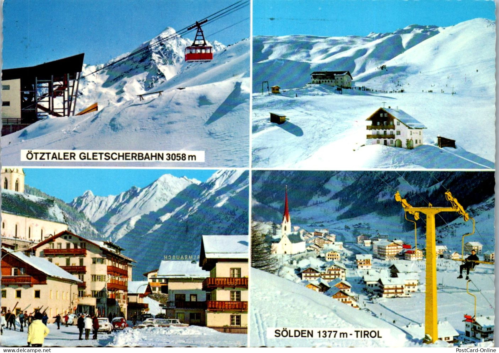 47454 - Tirol - Ötztal , Ötztaler Gletscherbahn , Hochsölden , Sölden - Gelaufen 1973 - Oetz