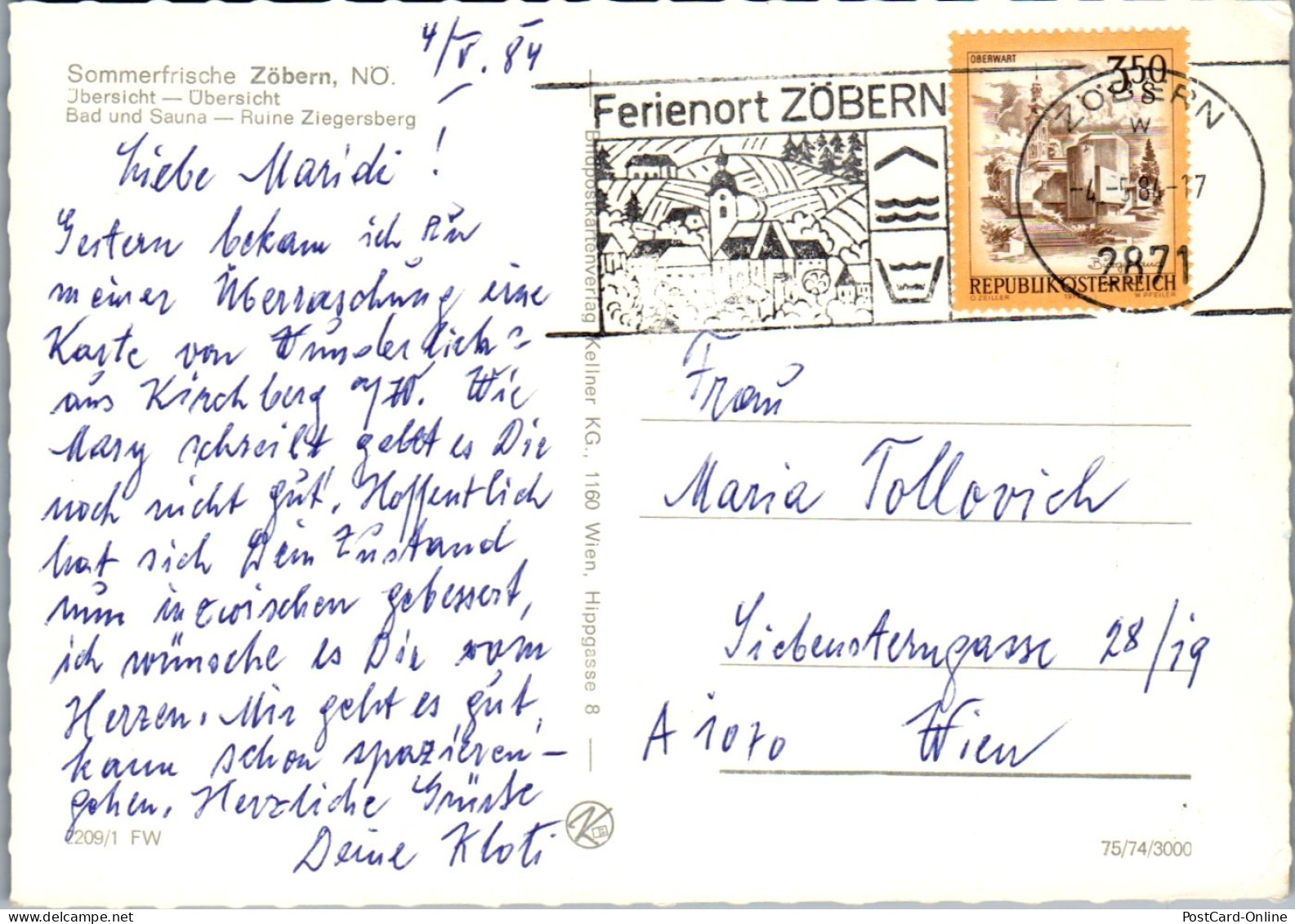 47433 - Niederösterreich - Zöbern , Mehrbildkarte - Gelaufen 1984 - Neunkirchen