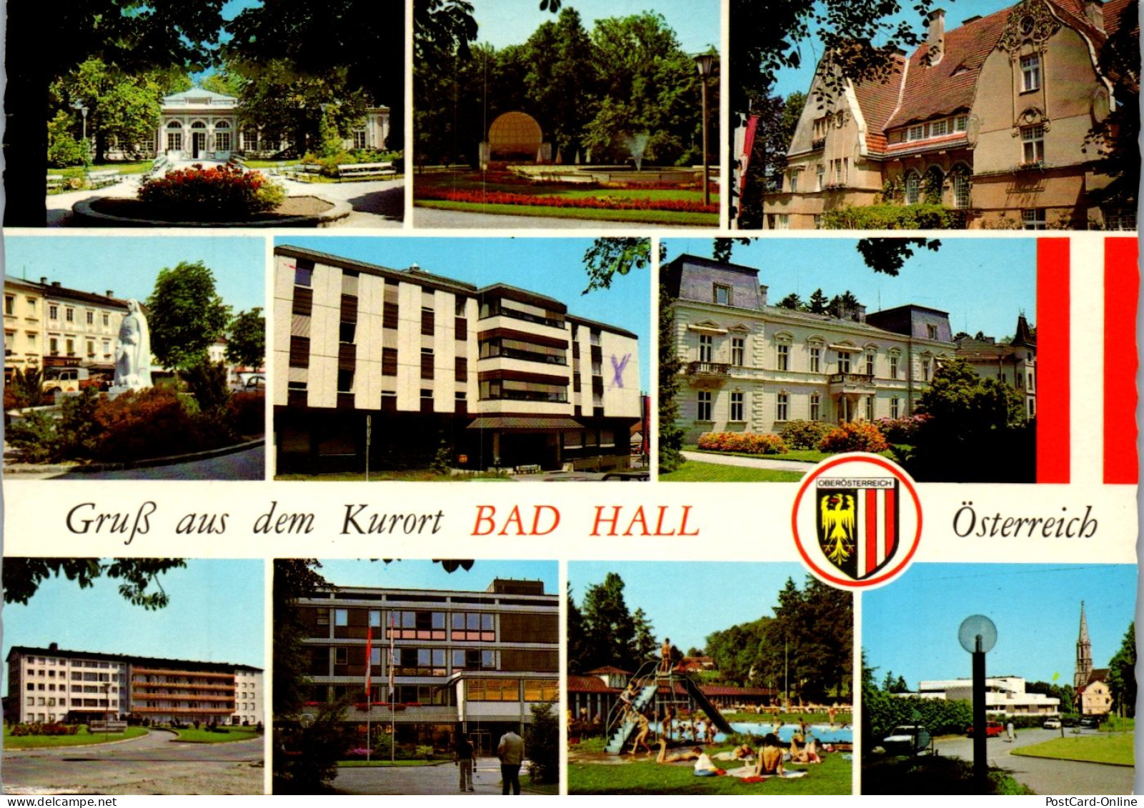 47354 - Oberösterreich - Bad Hall , Mehrbildkarte , Freibad - Gelaufen  - Bad Hall