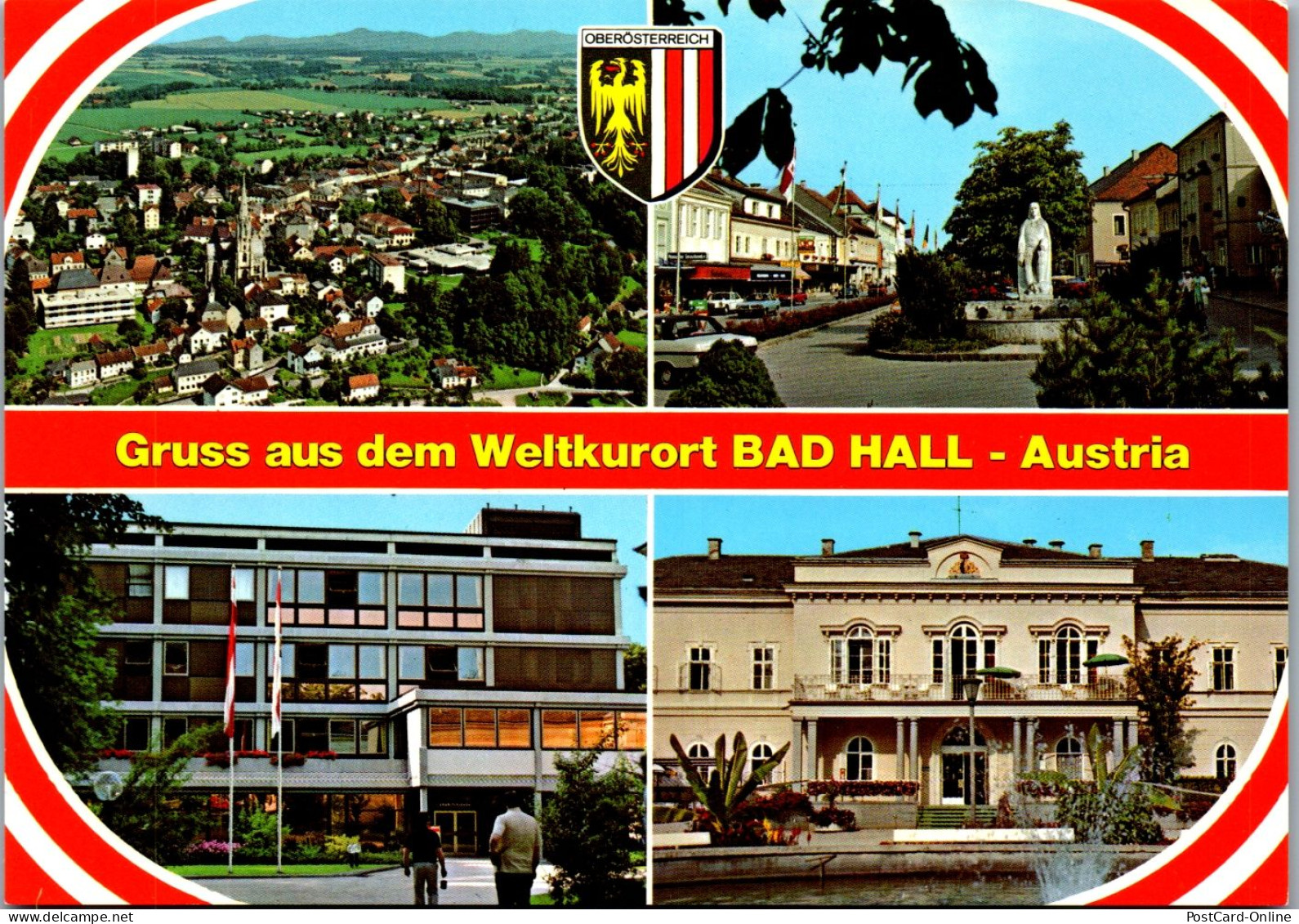 47362 - Oberösterreich - Bad Hall , Tassilo Brunnen , Hauptplatz , Kurhaus - Nicht Gelaufen  - Bad Hall