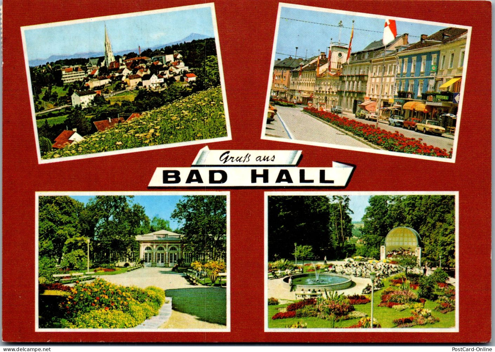 47355 - Oberösterreich - Bad Hall , Hauptplatz , Trinkhalle , Musikpavillon - Gelaufen 1986 - Bad Hall
