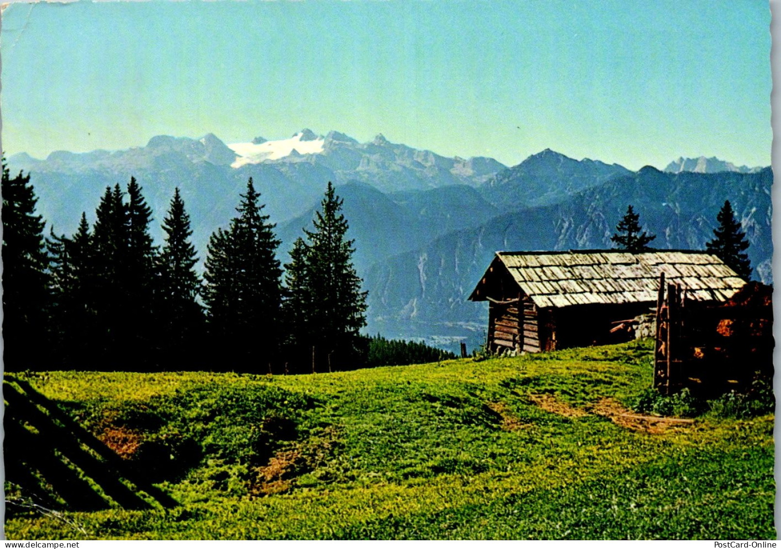 47342 - Oberösterreich - Bad Goisern , Hütteneckalm Gegen Den Dachstein , Alpengasthaus - Gelaufen 1971 - Bad Goisern