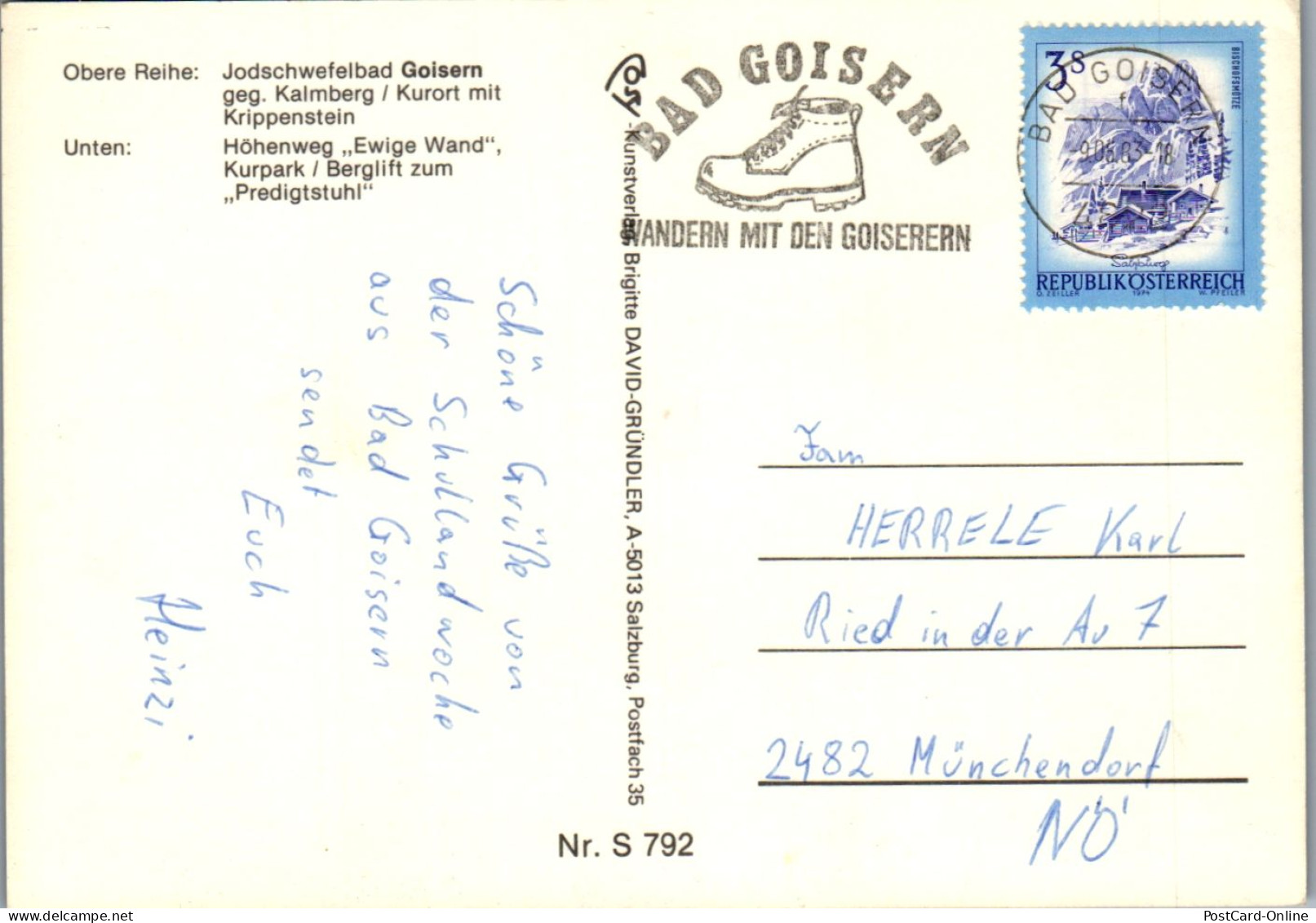 47339 - Oberösterreich - Bad Goisern , Jodschwefelbad Gegen Kalmberg , Krippenstein , Ewige Wand , Predigtstuhl - Bad Goisern