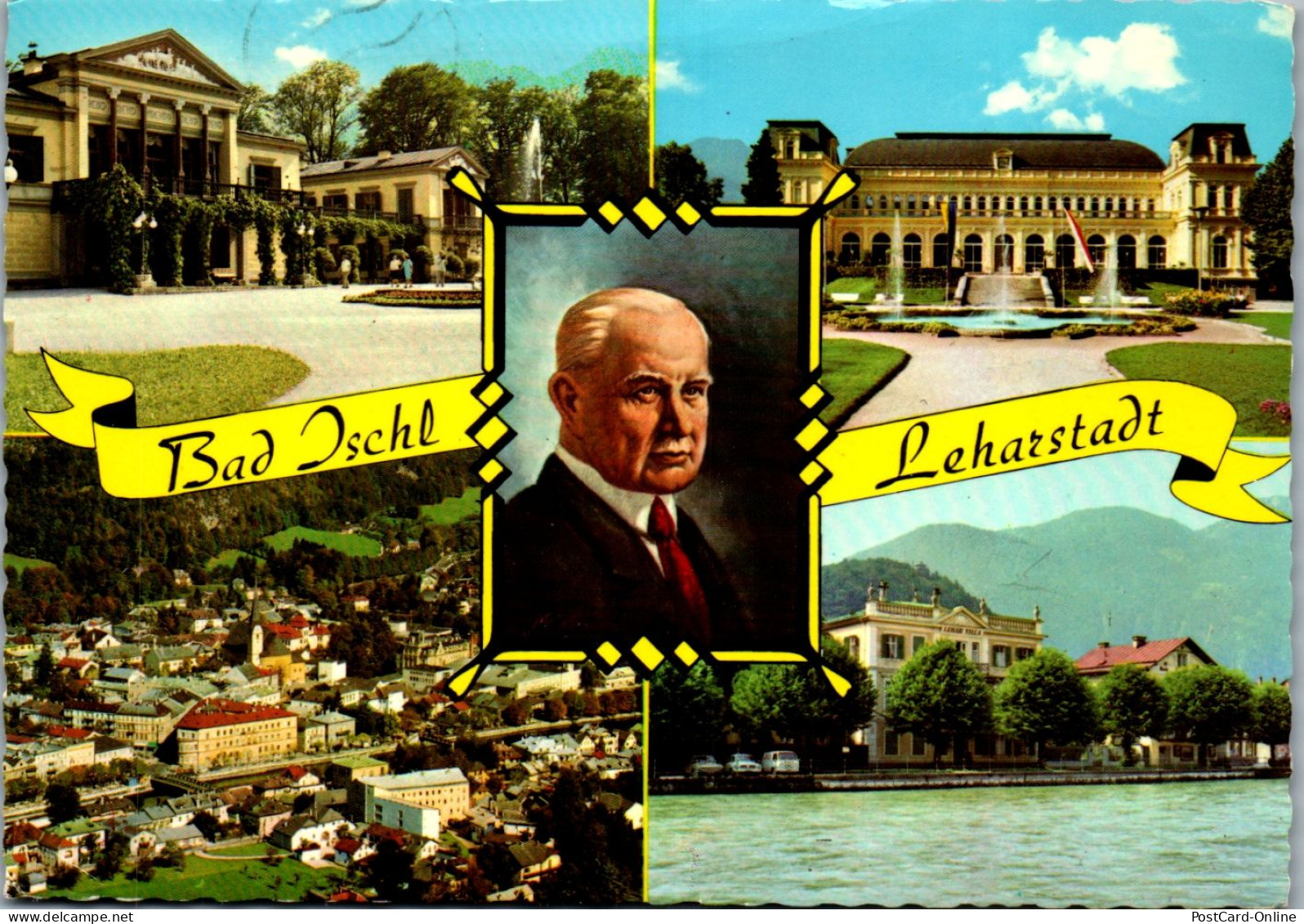 47314 - Oberösterreich - Bad Ischl , Leharstadt , Kurhaus Und Park , Lehar-Villa , Kaiser Villa , Mehrbildkarte - 1977 - Bad Ischl