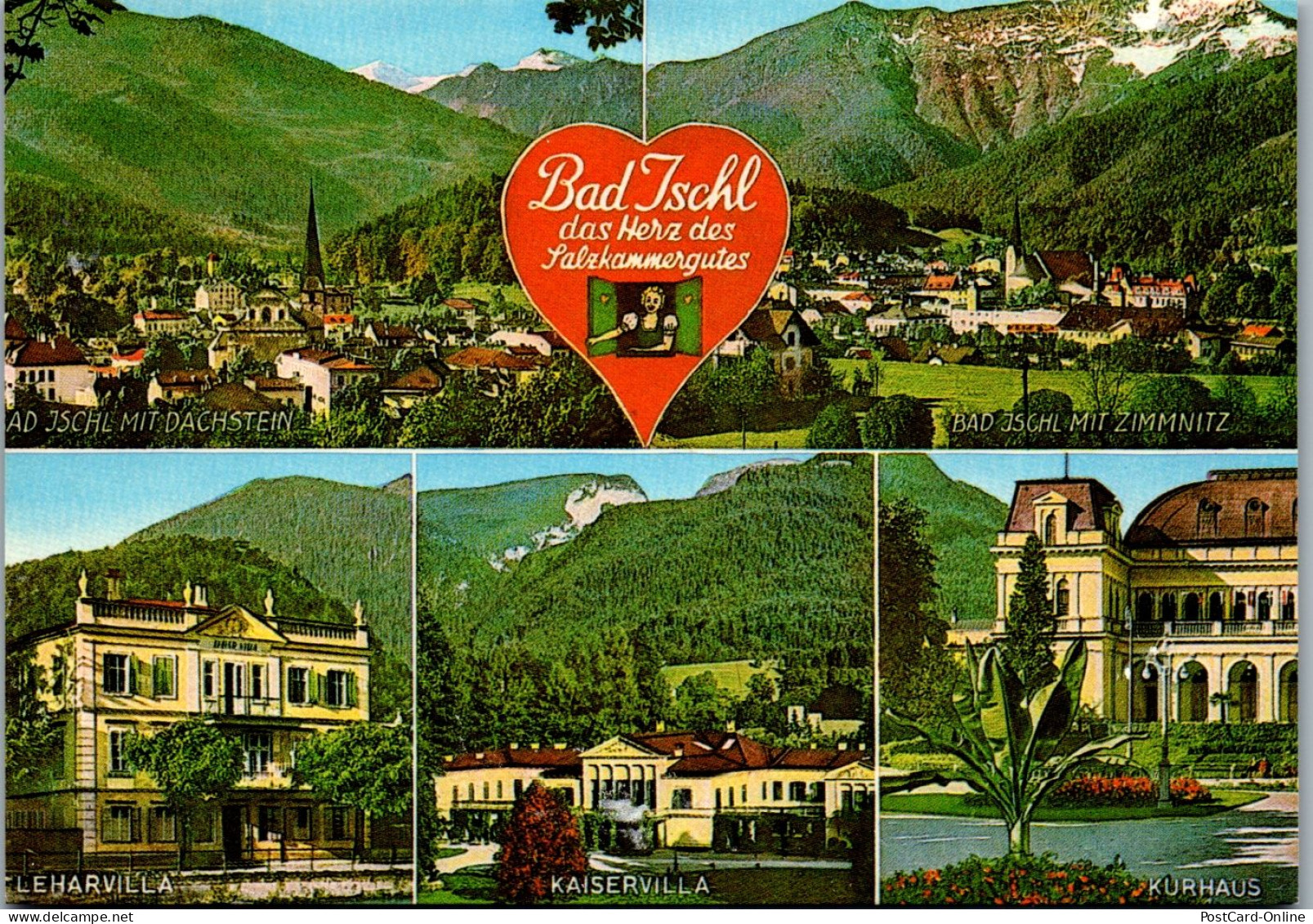47312 - Oberösterreich - Bad Ischl , Mit Dachstein , Leharvilla , Kaiservilla , Zimnitz - Gelaufen 1984 - Bad Ischl