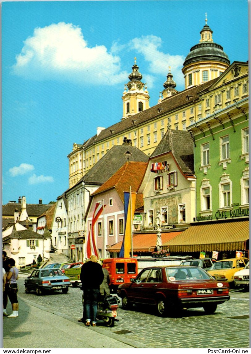 47282 - Niederösterreich - Melk , Stadtansicht , Audi , BMW , KTM , Wachau - Gelaufen 1986 - Melk
