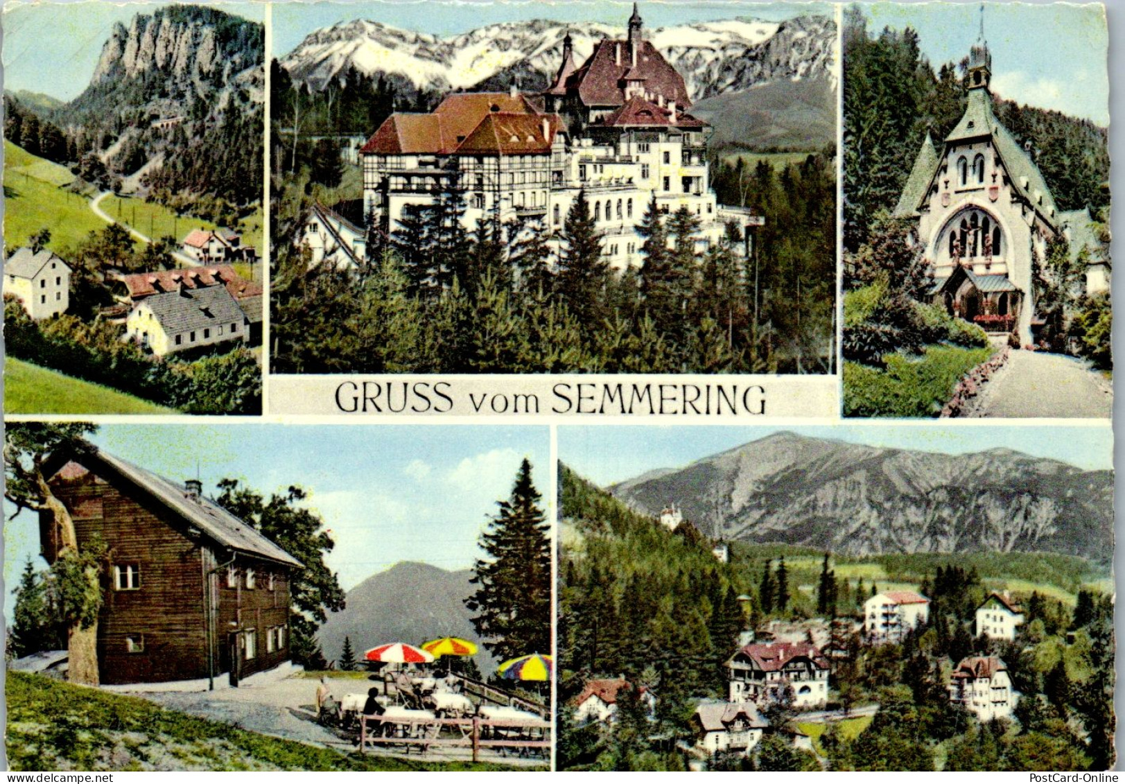 47259 - Niederösterreich - Semmering , Adlitzgraben , Polleroswand , Südbahnhotel Gegen Rax , Pinkenkogelhaus - Semmering