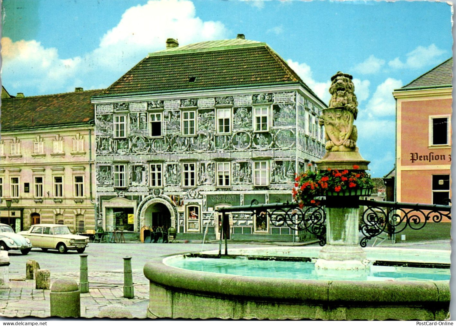 47242 - Niederösterreich - Retz , Sgraffito Haus , Weinviertel - Gelaufen  - Hollabrunn