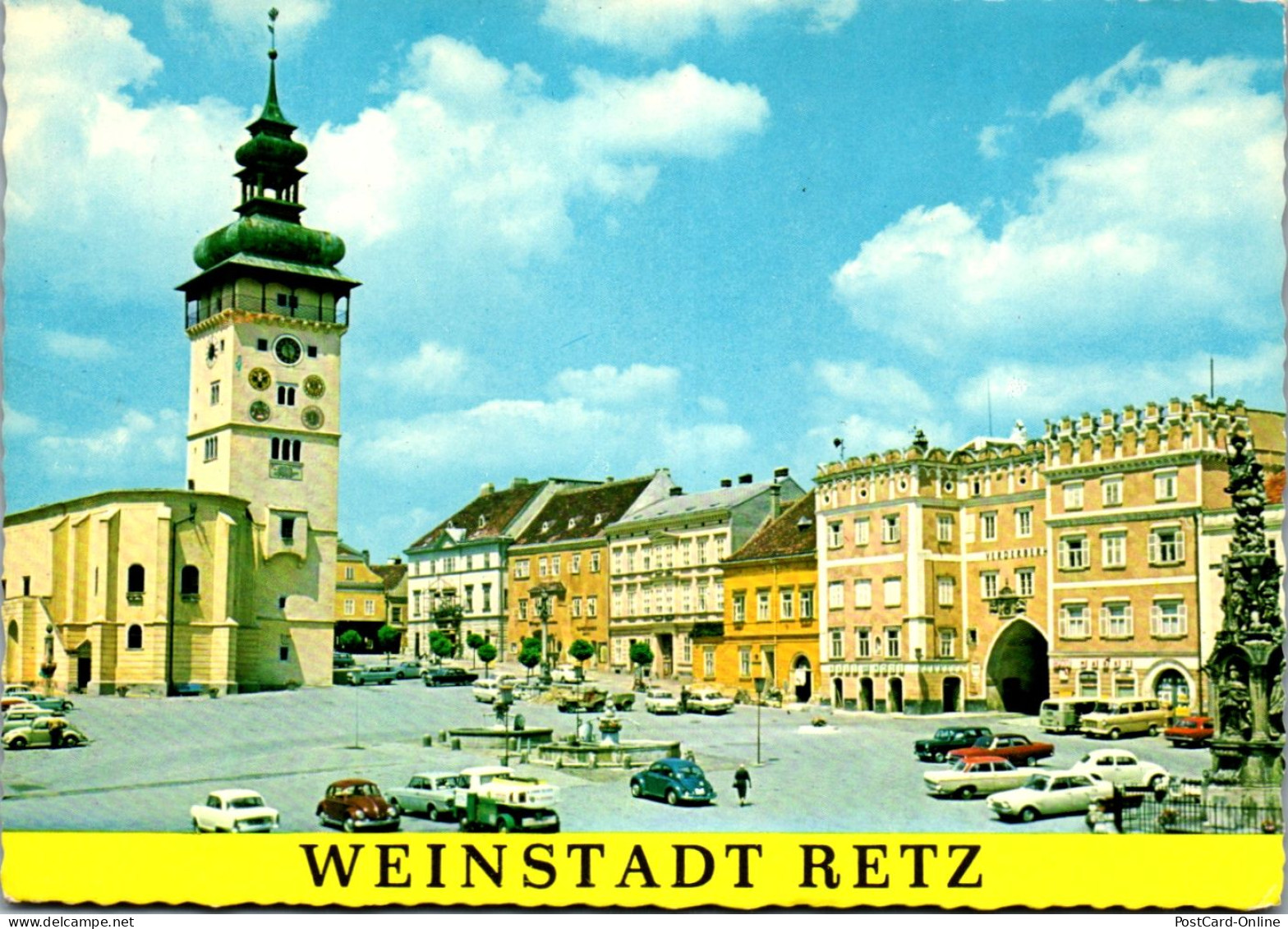 47243 - Niederösterreich - Retz , Hauptplatz , Weinstadt , Weinviertel - Gelaufen 1980 - Hollabrunn