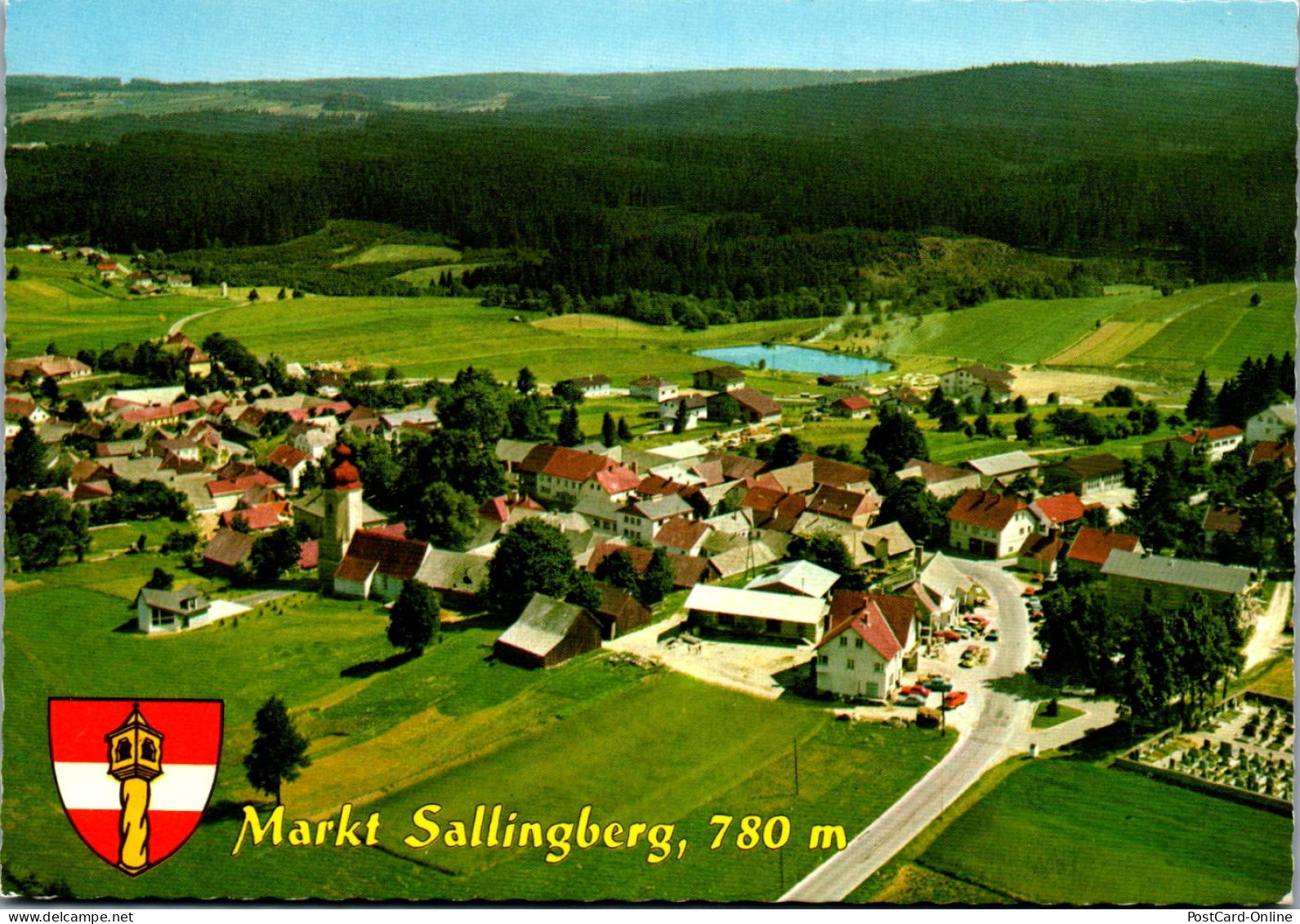 47238 - Niederösterreich - Sallingberg , Markt Sallingberg , Panorama , Waldviertel - Gelaufen  - Zwettl