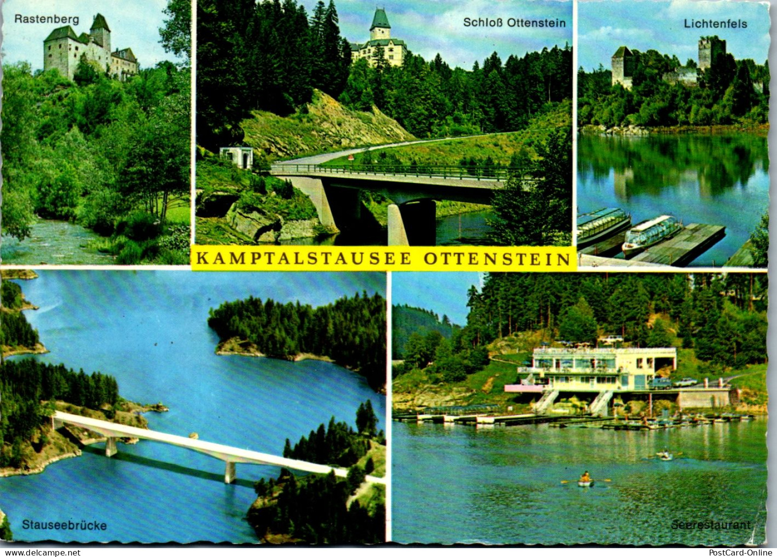 47187 - Niederösterreich - Ottenstein , Kamptal Stausee , Rastenberg , Seerestaurant , Stauseebrücke - Gelaufen 1983 - Zwettl