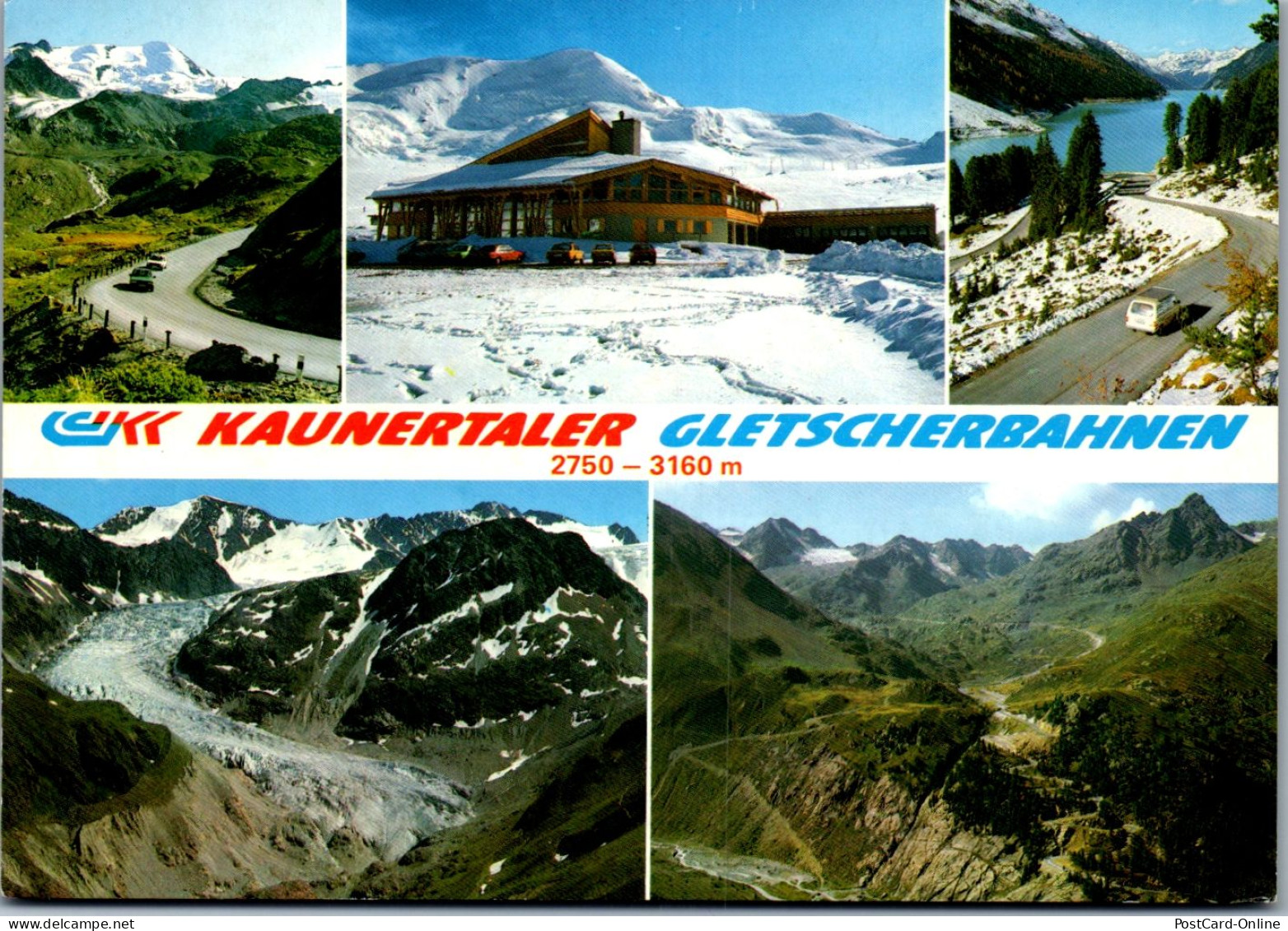 47486 - Tirol - Kaunertal , Gletscherbahnen , Sommerschilauf , Panoramastraße - Gelaufen 1992 - Kaunertal