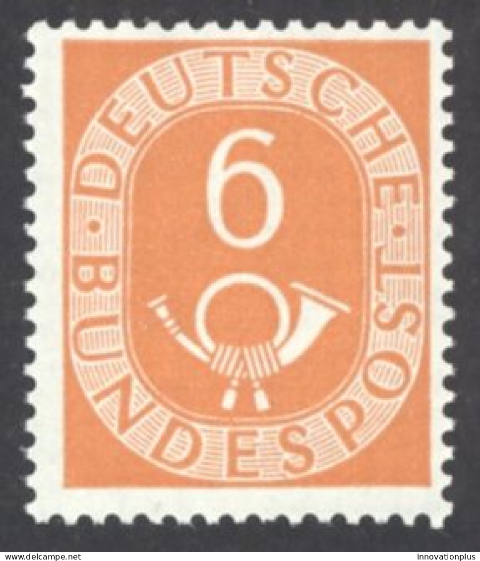 Germany Sc# 673 MNH 1951 6pf Orange Numeral & Post Horn - Ungebraucht