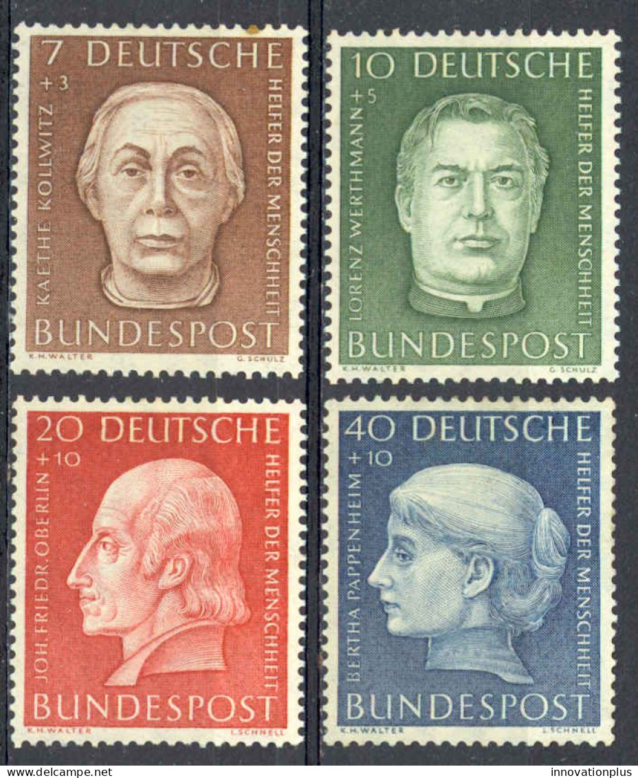 Germany Sc# B338-B341 Mint (no Gum) 1954 Portraits - Ungebraucht