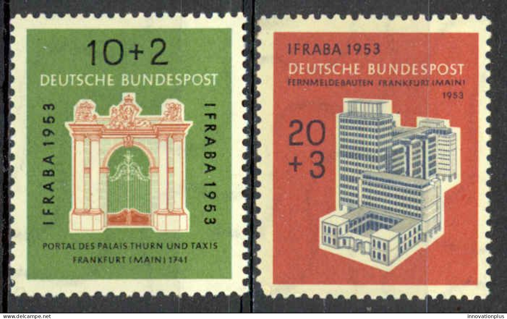 Germany Sc# B332-B333 MH 1953 International Stamp Exhibition - Ungebraucht