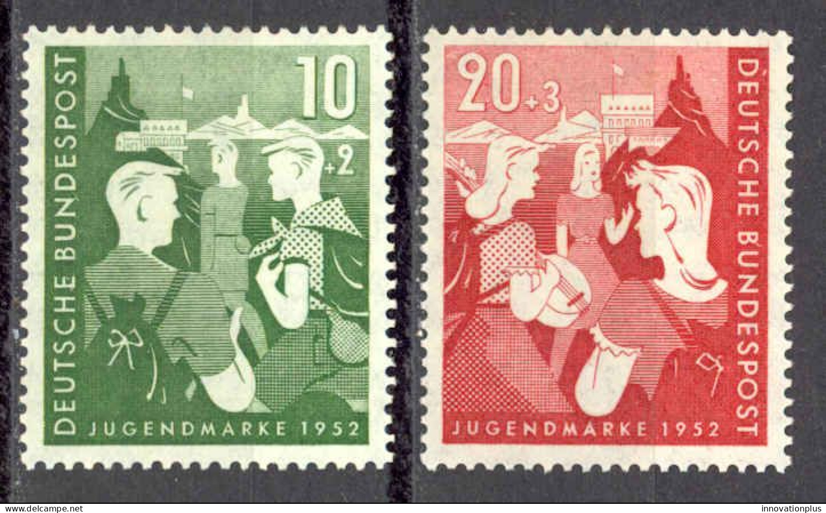 Germany Sc# B325-B326 MNH 1952 Youth Programs - Ungebraucht