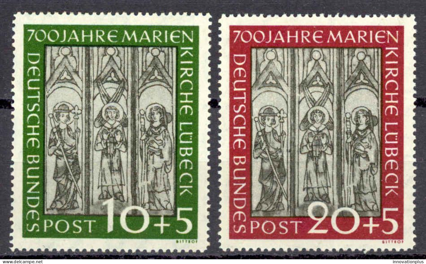 Germany Sc# B316-B317 MH 1951 Frescoes From Marienkirche - Ungebraucht