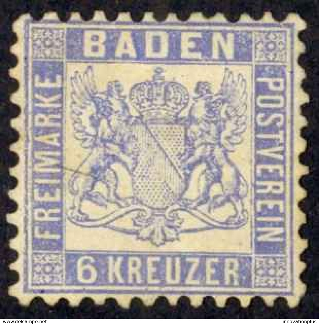 Germany Baden Sc# 22 MH (b) 1865 6kr Coat Of Arms - Mint