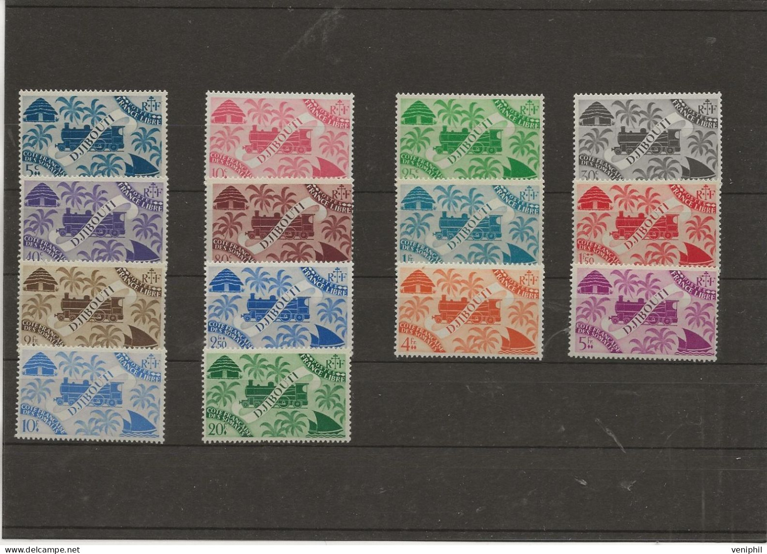 COTE DES SOMALIS - SERIE DE LONDRES - N°234  - 247 NEUF INFIME CHARNIERE - ANNEE 1943 -  COTE : 11 € - Unused Stamps