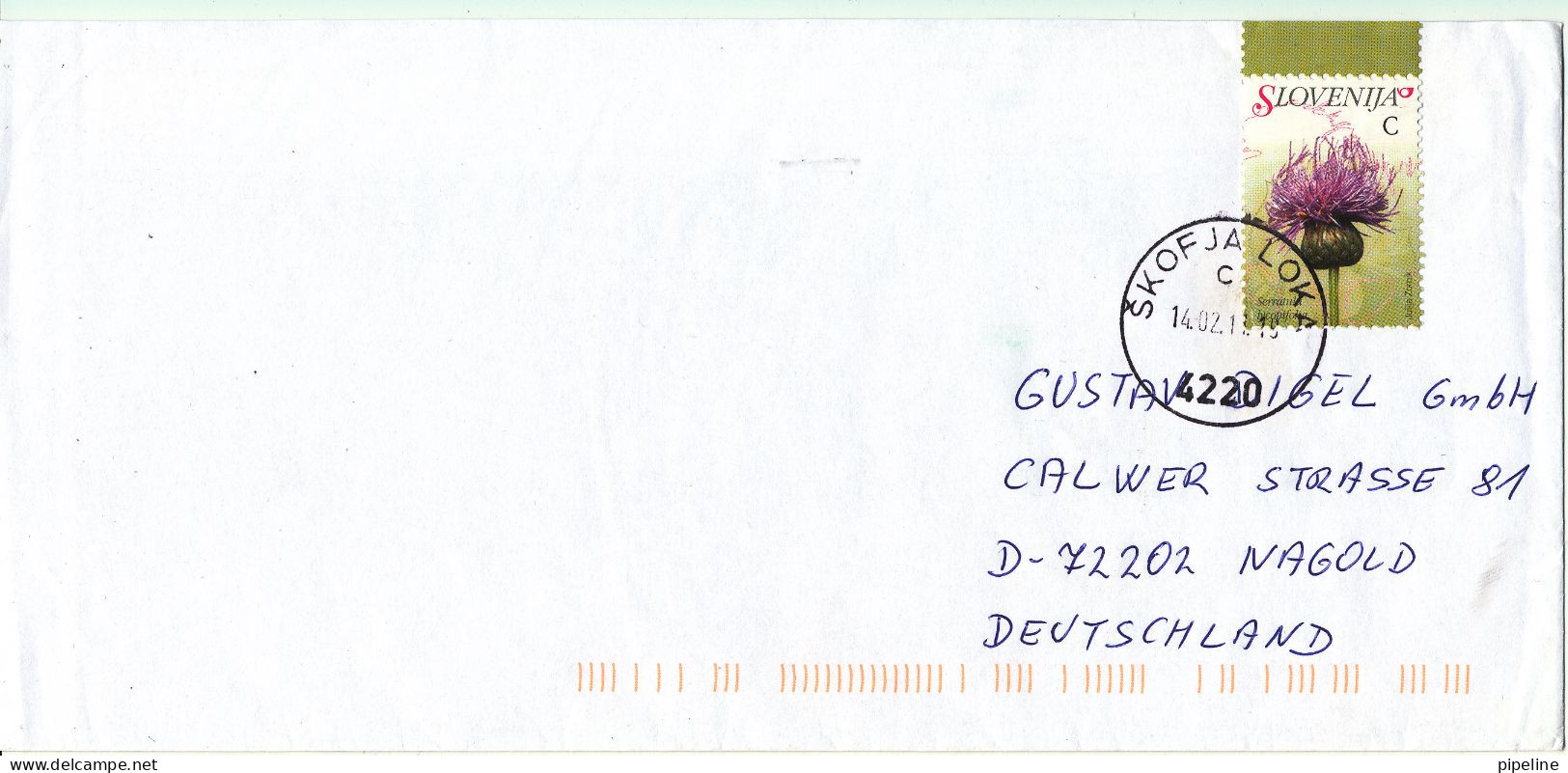 Slovenia Cover Sent To Germany Skofja Loka 14-2-2011 Single Franked - Slowenien