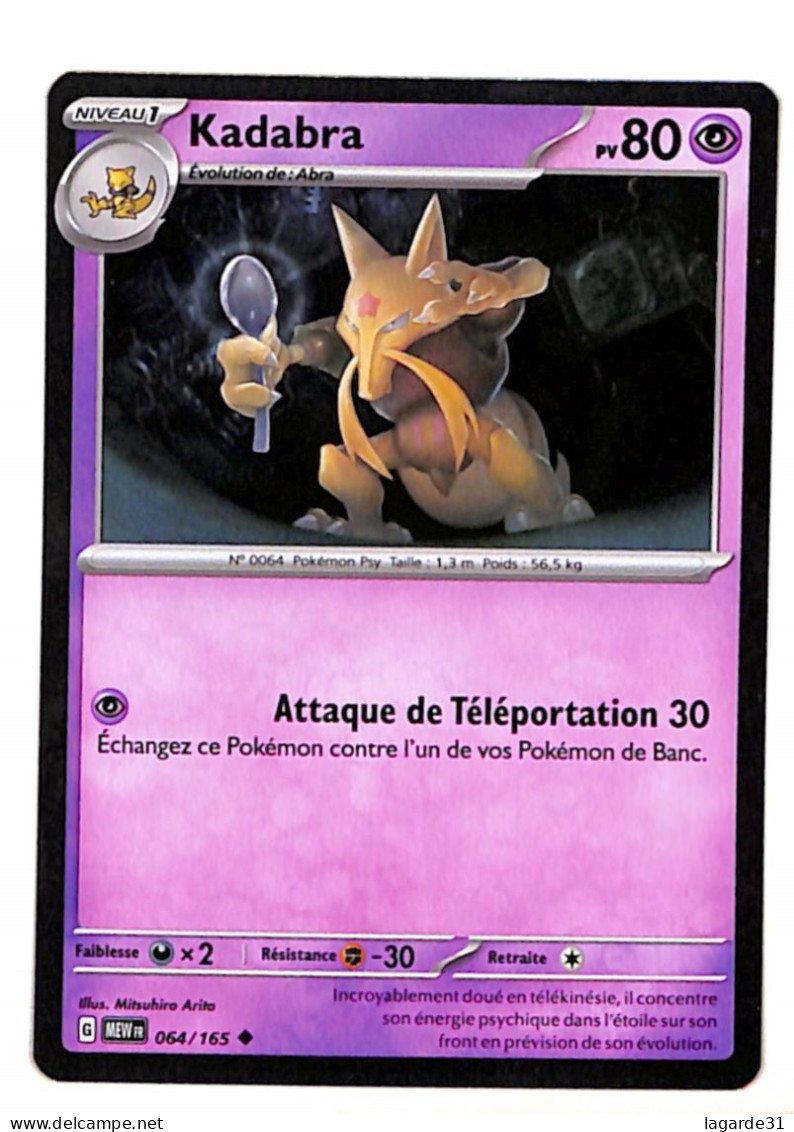 Carte Pokemon KADABRA 064/165 PROMO HOLO EV3.5 MEW 151 FR - Ecarlate & Violet