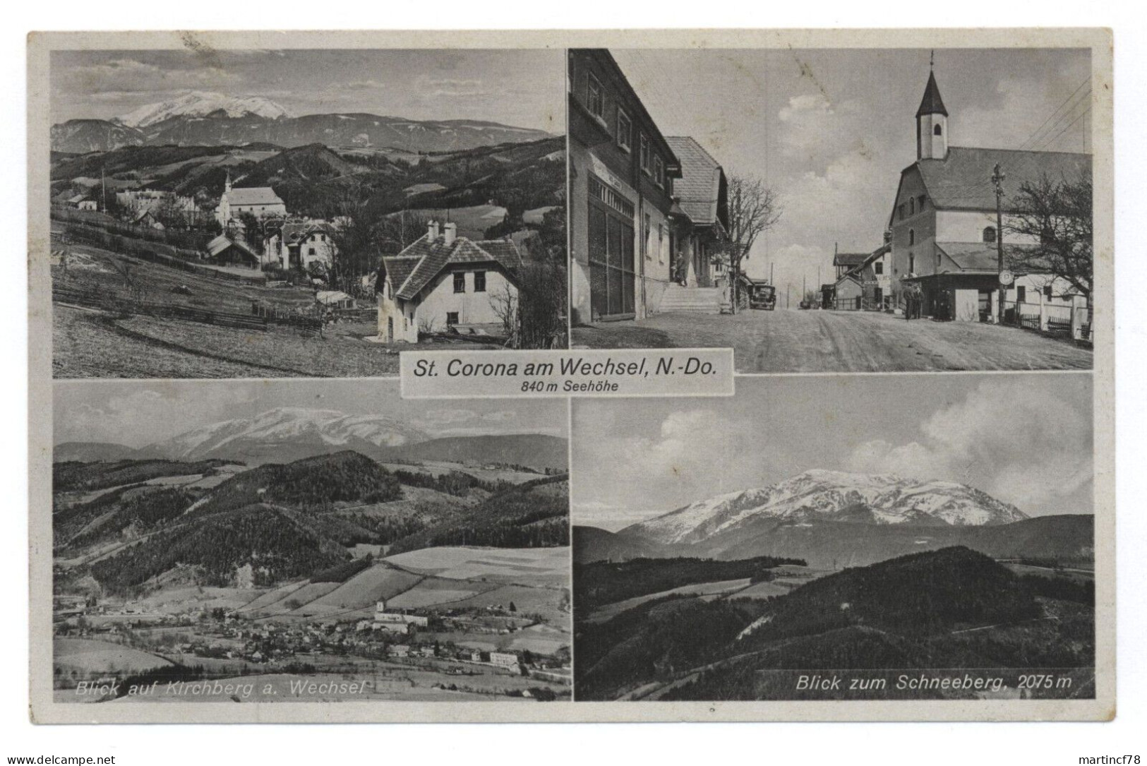 Österreich St. Corona Am Wechsel N.-Do. 840 M Seehöhe Neunkirchen 1943 HJ - Neunkirchen