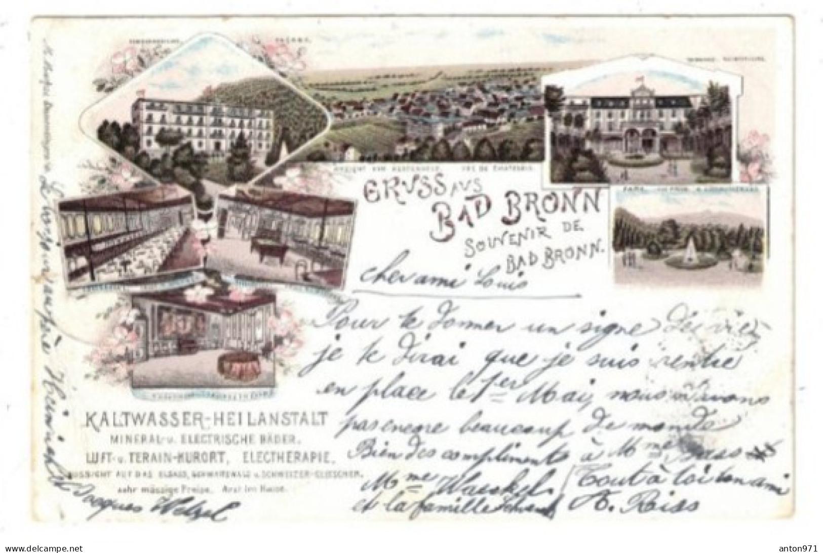 Gruss  Aus  BAD  BRONN   (Chatenois)  --  1897  -- - Chatenois