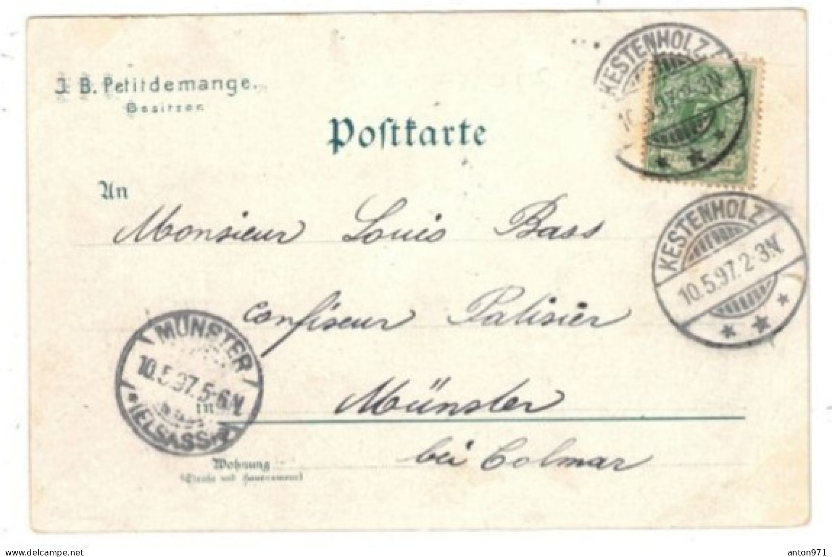 Gruss  Aus  BAD  BRONN   (Chatenois)  --  1897  -- - Chatenois